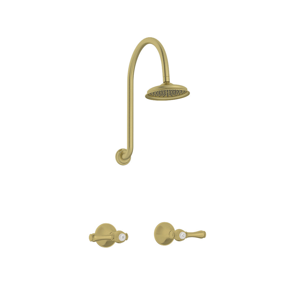 LINKWARE AUGUSTINE LEAD FREE SHOWER SET 460MM PVD GOLD