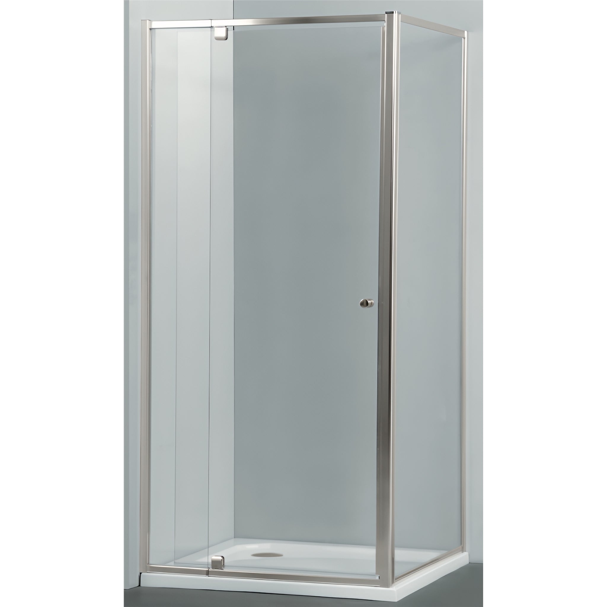 COVEY SEMI-FRAMELESS PIVOTAL DOOR BRUSHED NICKEL