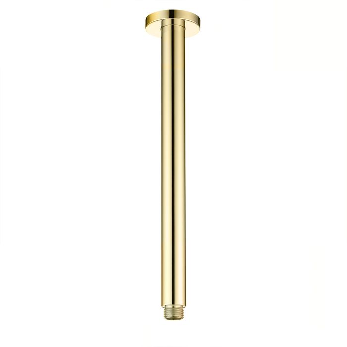 INSPIRE PAVIA CEILING SHOWER ARM ROUND 300MM BRUSHED GOLD