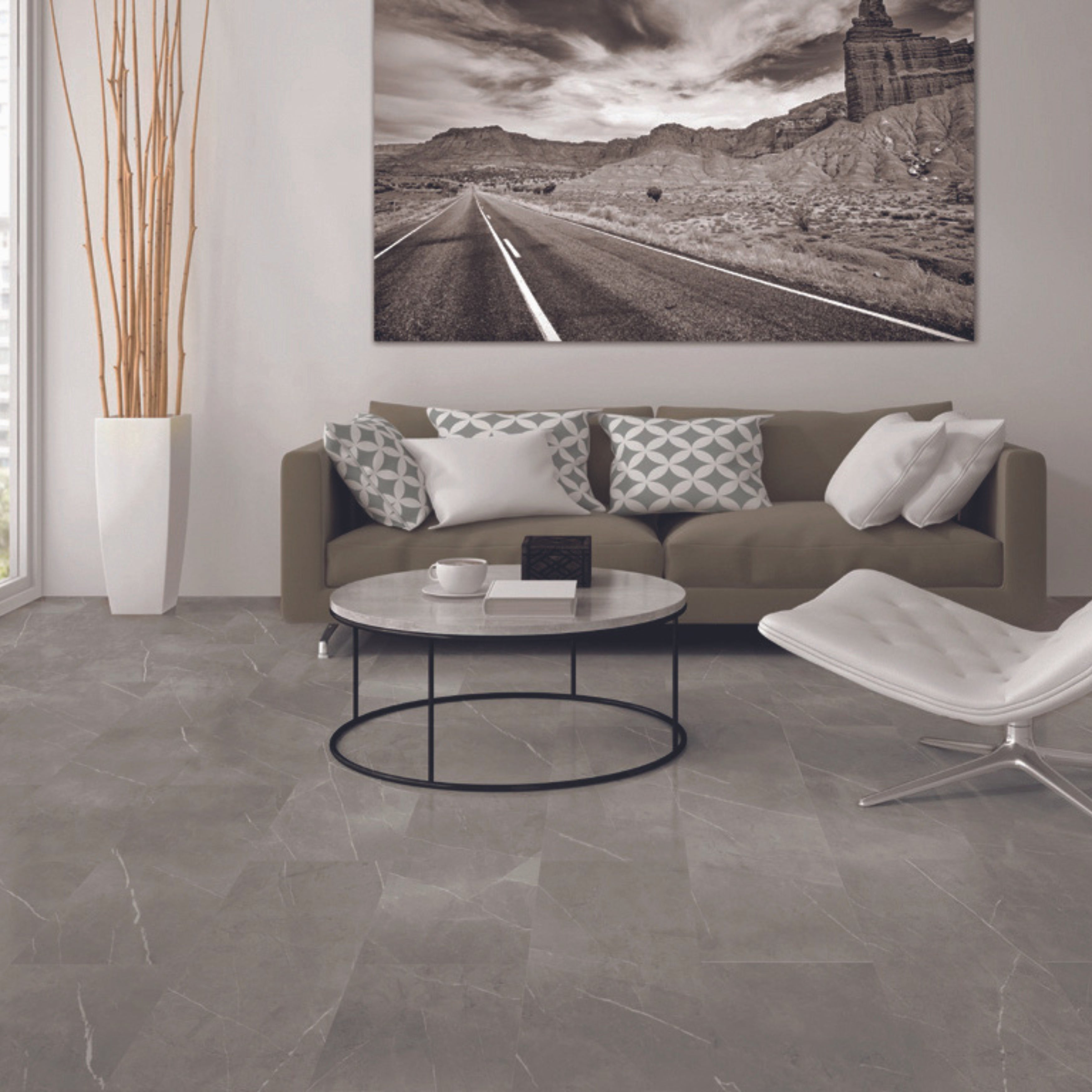 EVERSTONE SUPERB MARBLE PIETRA FOG NATURAL 600X300MM RECTANGULAR TILE (PER BOX)