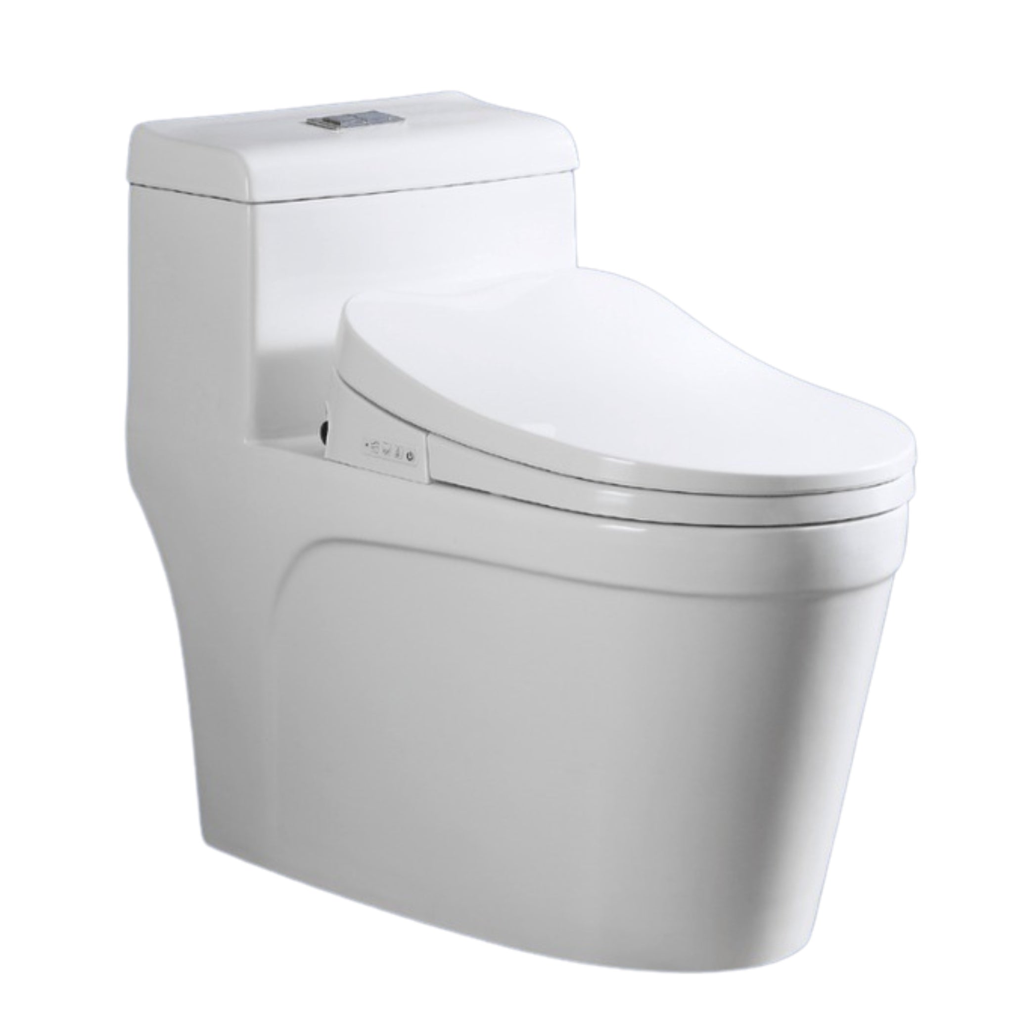 TUDALOO PRO SMART ELECTRONIC BIDET SEAT WITH REMOTE CONTROL GLOSS WHITE D-SHAPED