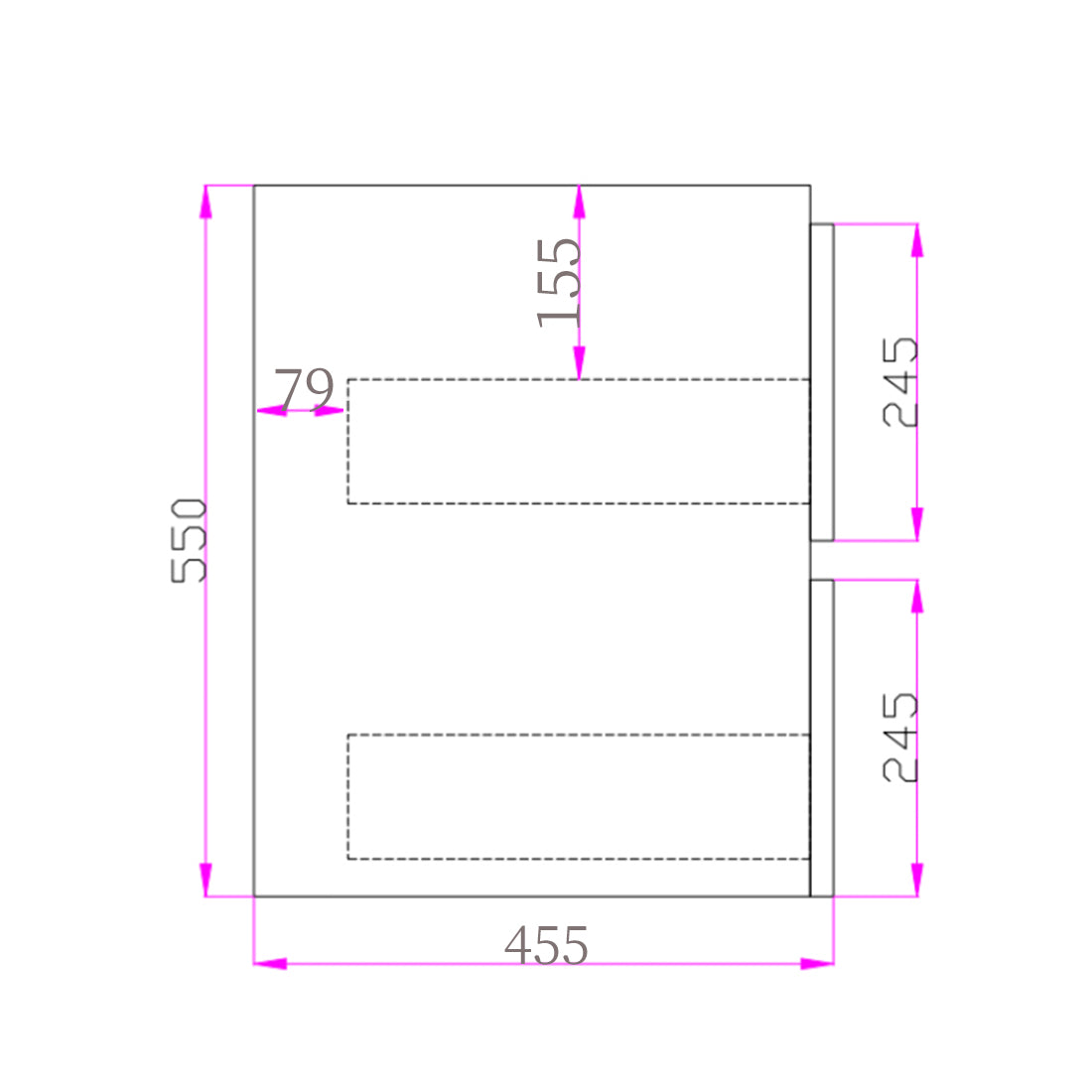 POSEIDON QUBIST DARK OAK 1200MM DOUBLE BOWL WALL HUNG VANITY