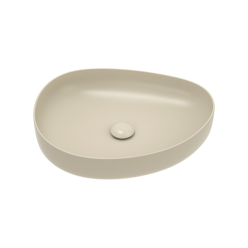 FIENZA PEBBLE ABOVE COUNTER BASIN MATTE KHAKI 500MM