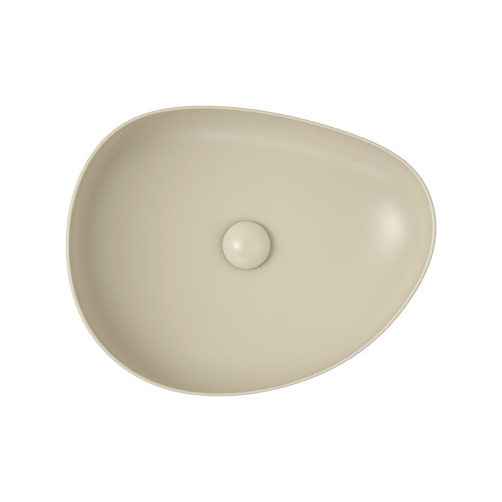 FIENZA PEBBLE ABOVE COUNTER BASIN MATTE KHAKI 500MM