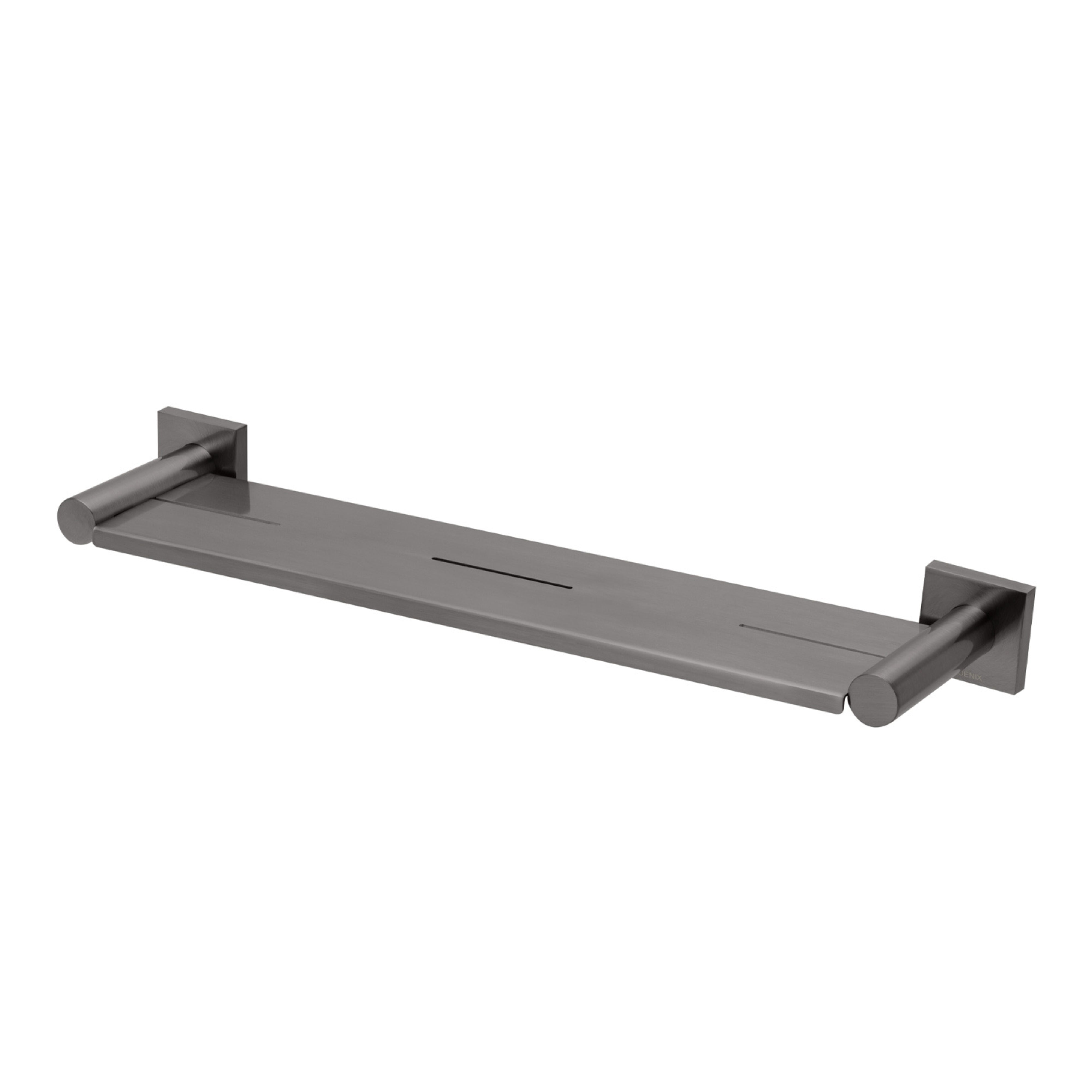 PHOENIX RADII METAL SHELF SQUARE PLATE BRUSHED CARBON 424MM