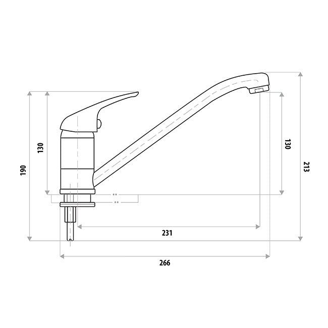 LINKWARE RENOVATOR SINK MIXER 190MM CHROME