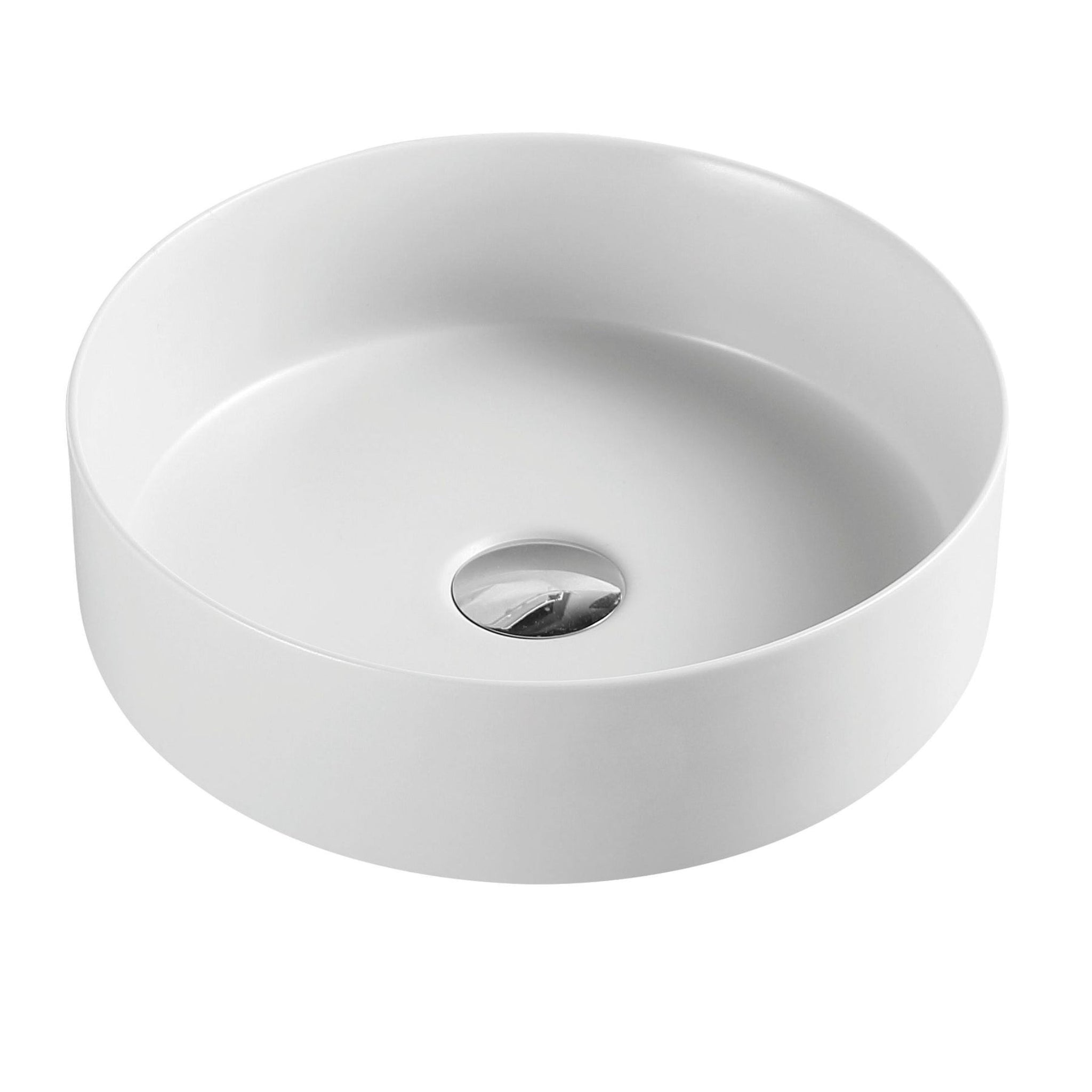 MERCIO SASSO ROUND ABOVE COUNTER  MATTE WHITE 355MM