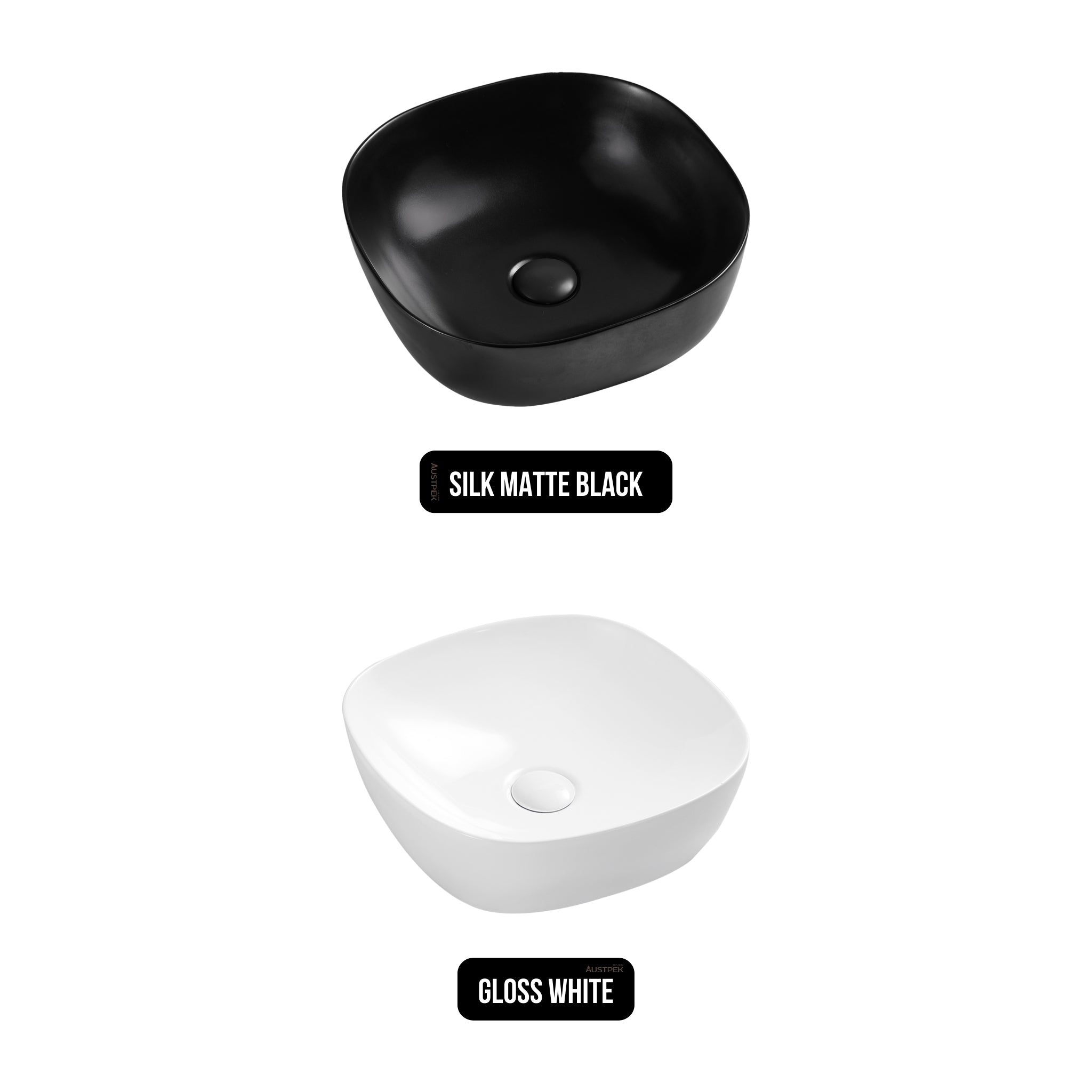 SEIMA LIMNI 370 ABOVE COUNTER BASIN SILK MATTE BLACK 375MM