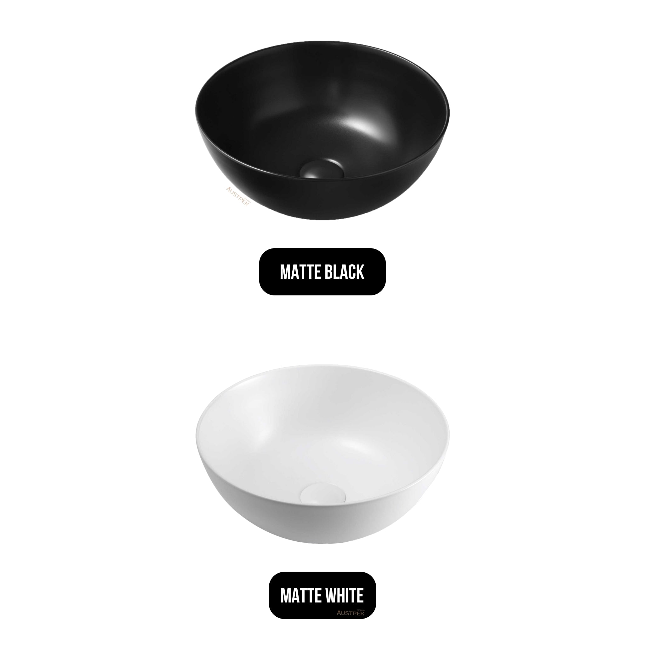 SEIMA ARKO 360 ABOVE COUNTER BASIN SILK MATTE BLACK 355MM