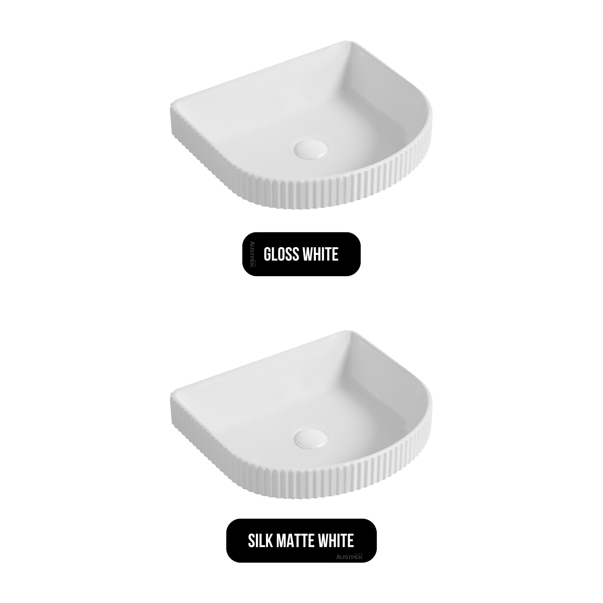 SEIMA CLEO 430 SEMI-INSET BASIN SILK MATTE WHITE 430MM