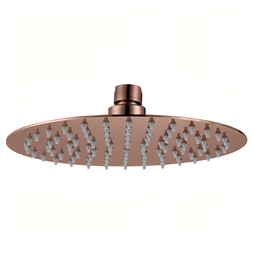 HELLYCAR ROUND STAINLESS STEEL SHOWER HEAD 200MM ROSE GOLD