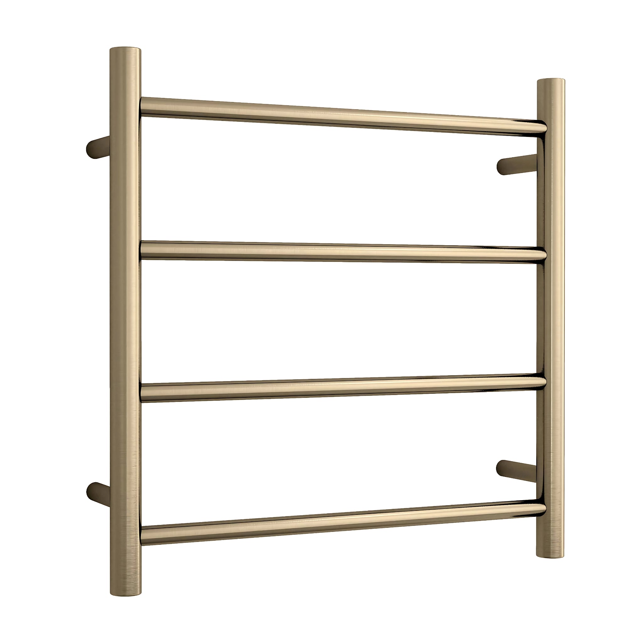 THERMOGROUP 4-BAR ROUND LADDER HEATED TOWEL RAIL BRUSHED BRASS 550MM