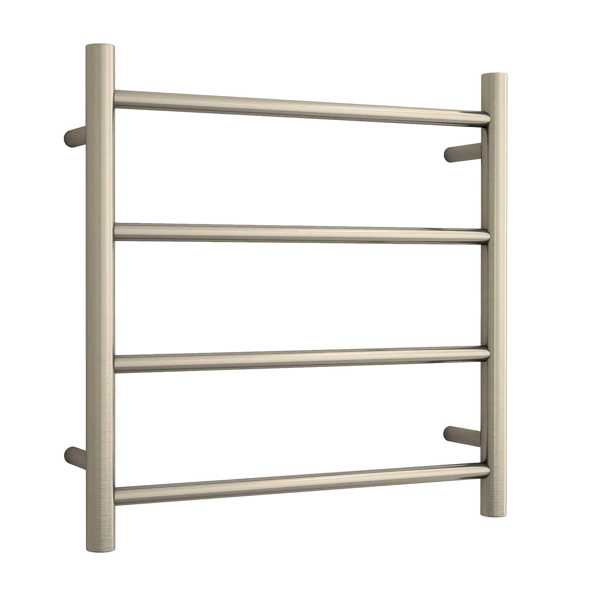 THERMOGROUP 4-BAR ROUND LADDER HEATED TOWEL RAIL BRUSHED NICKEL 550MM