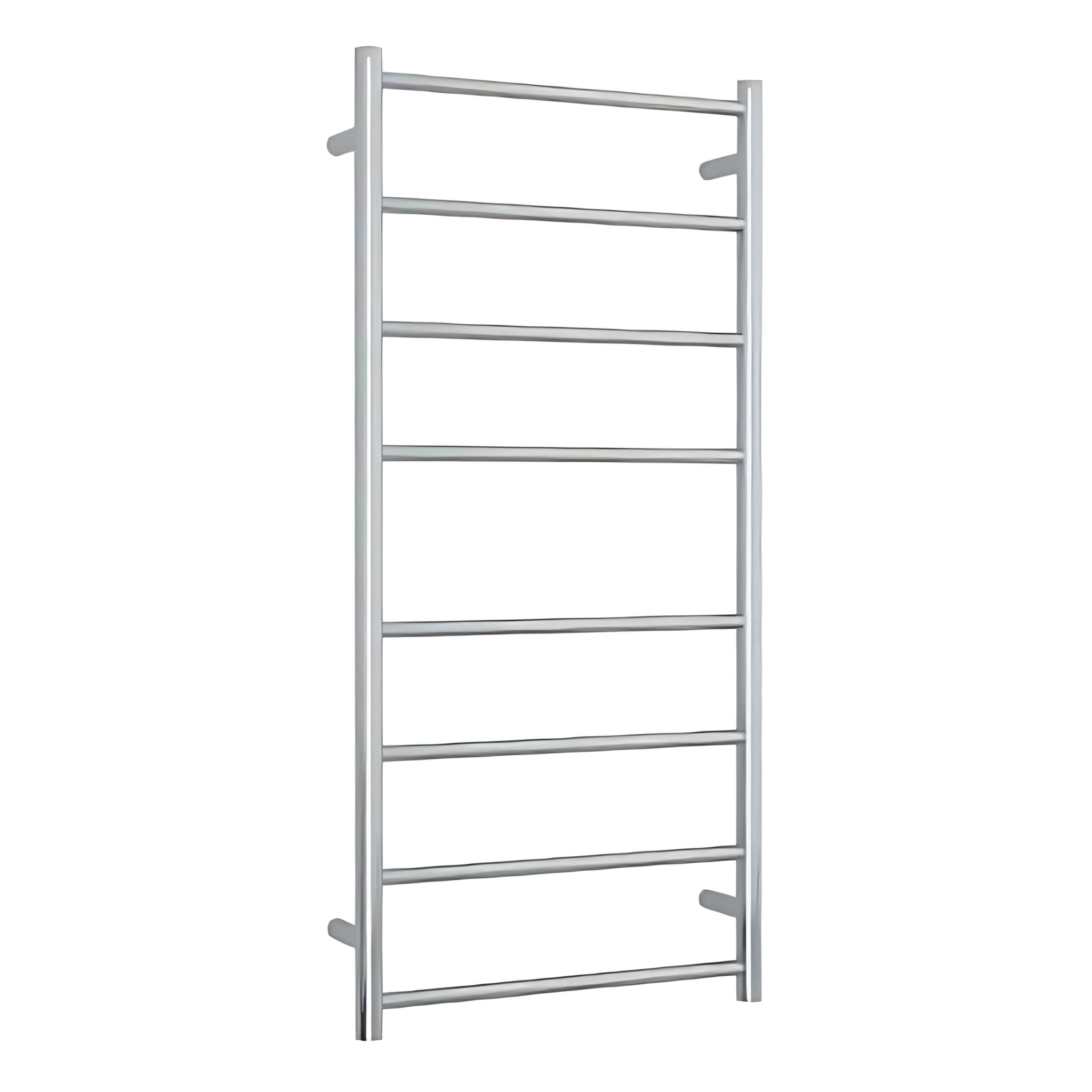 THERMOGROUP 8-BAR ROUND LADDER HEATED TOWEL RAIL POLISHED STAINLESS STEEL 530MM