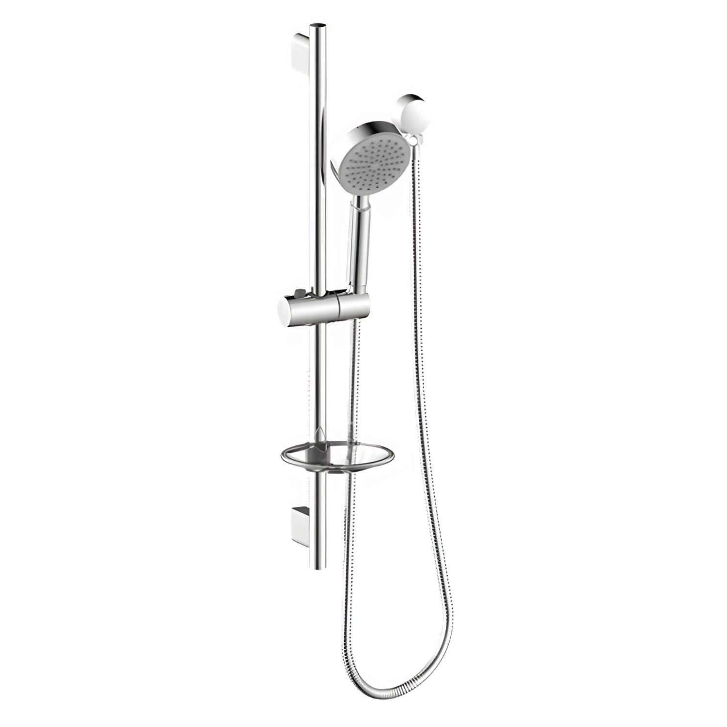 GARETH ASHTON ABS SINGLE FUNCTION ROUND SHOWER ON RAIL CHROME