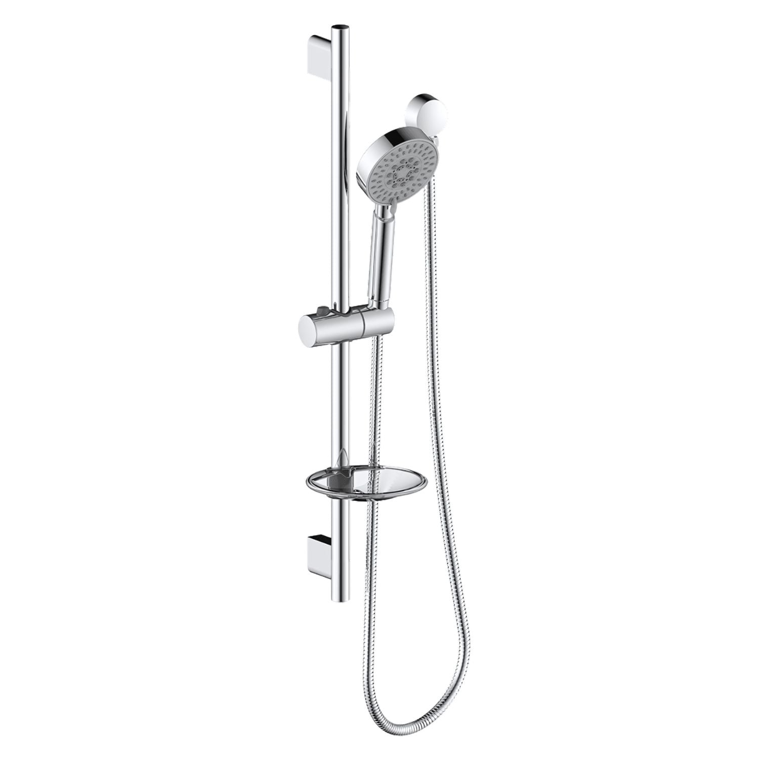 GARETH ASHTON ABS 5-FUNCTION ROUND SHOWER ON RAIL CHROME