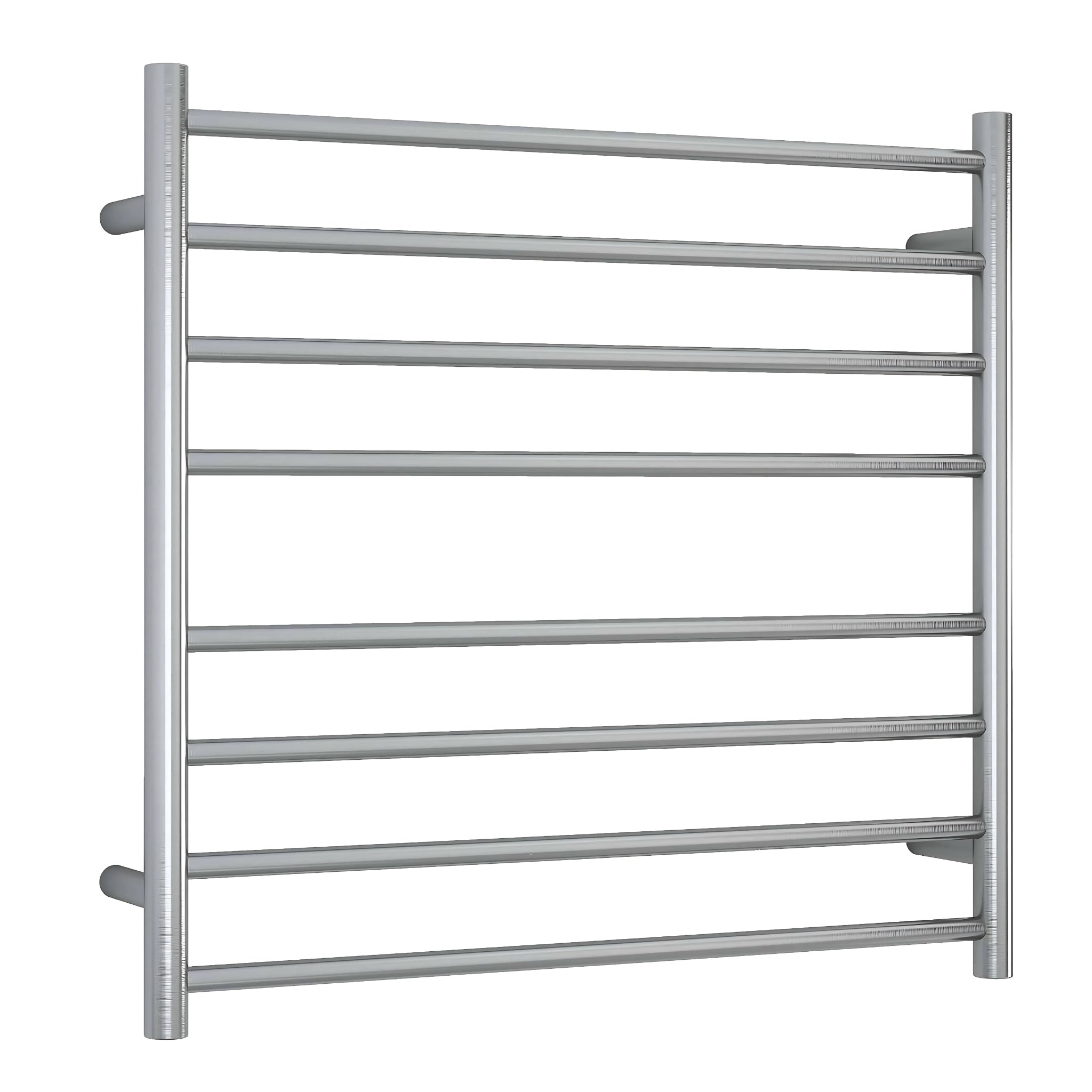 THERMOGROUP 8-BAR ROUND LADDER HEATED TOWEL RAIL BRUSHED STAINLESS STEEL 750MM