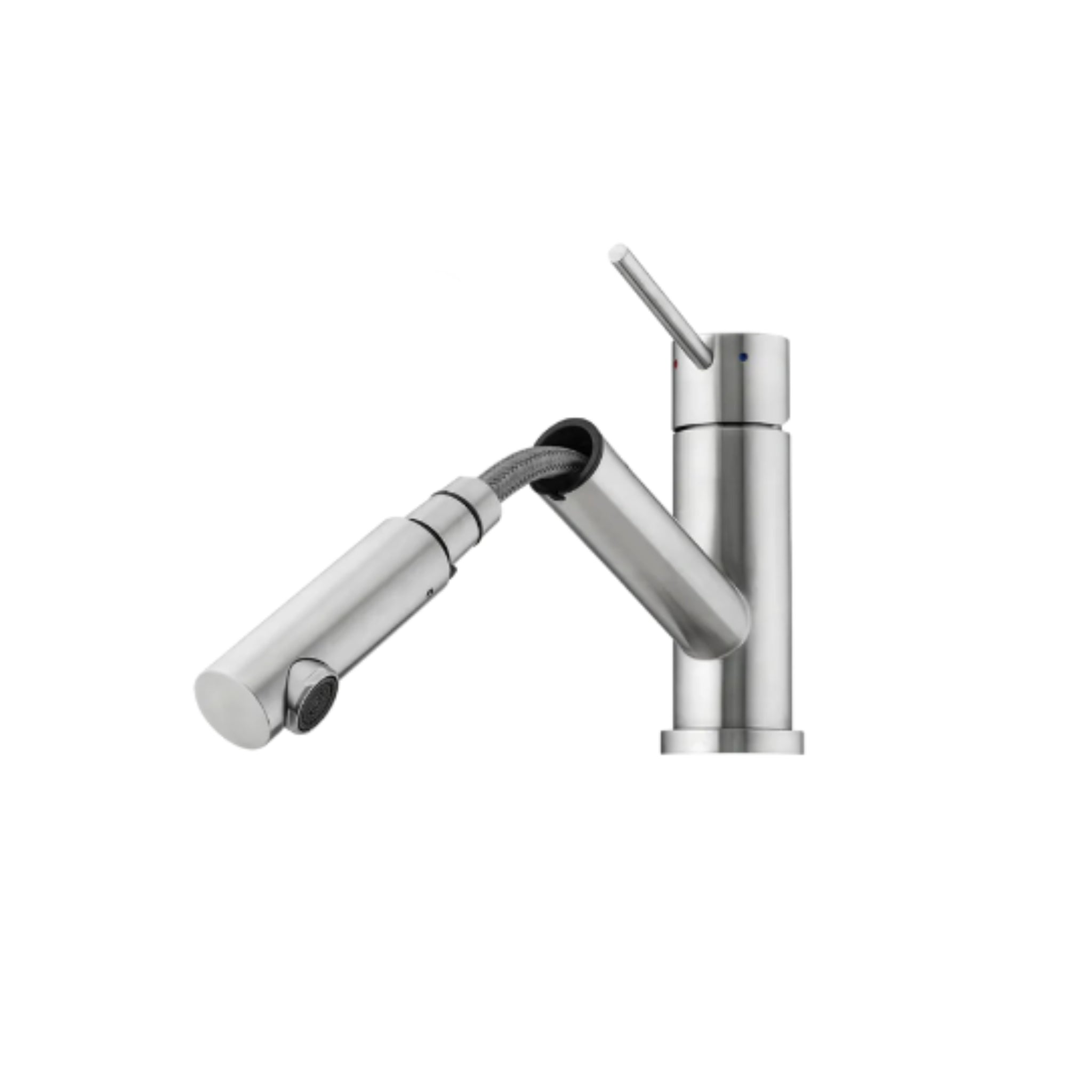 OLIVERI ESSENTE SWIVEL PULL OUT KITCHEN MIXER 180MM STAINLESS STEEL