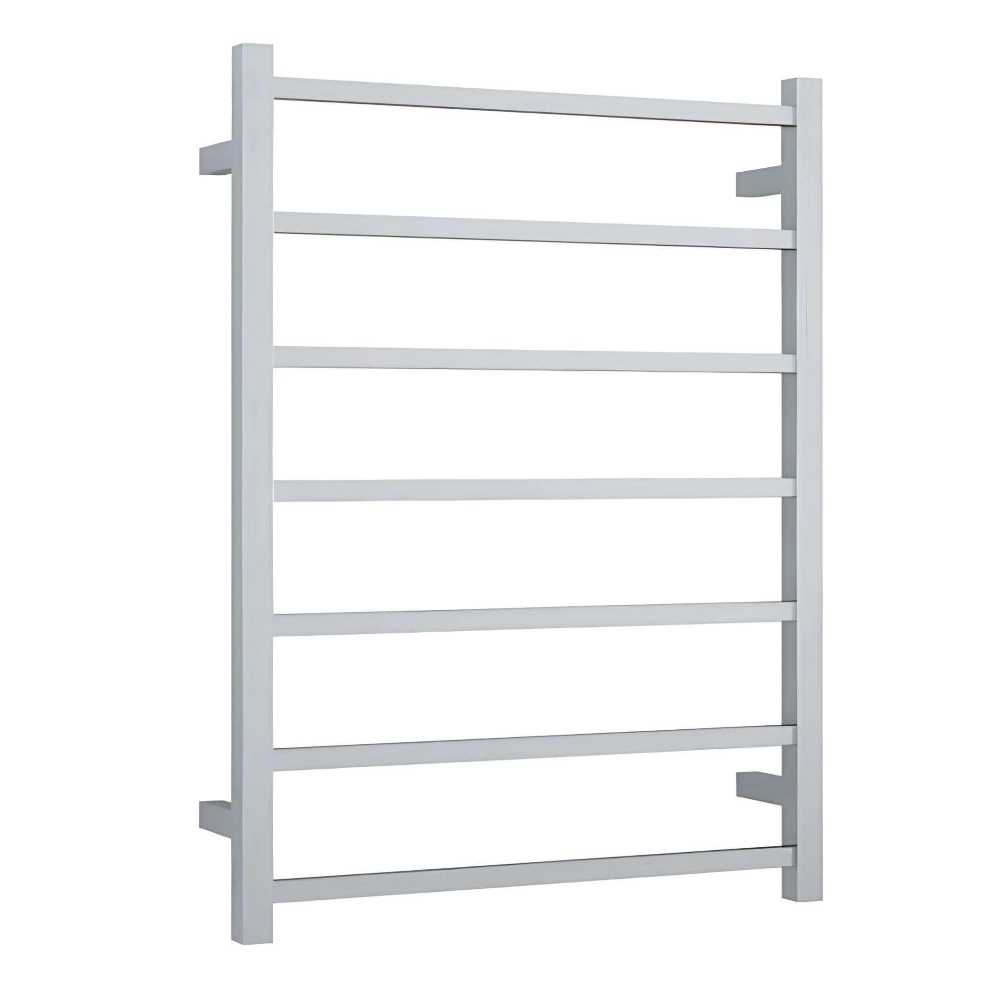 THERMOGROUP 7-BAR SQUARE LADDER HEATED TOWEL RAIL BRUSHED STAINLESS STEEL 600MM