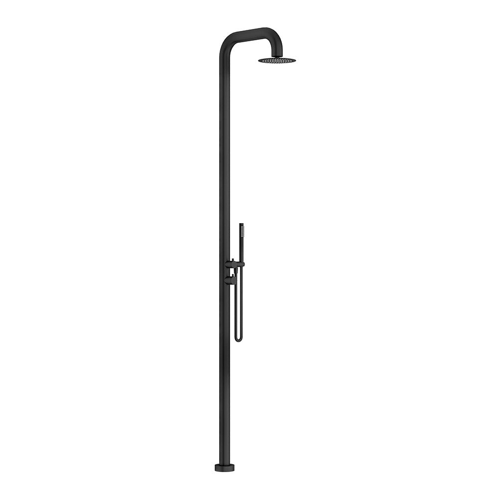 LINKWARE ELLE 316 FREESTANDING TWIN OUTDOOR SHOWER 2320MM MATTE BLACK