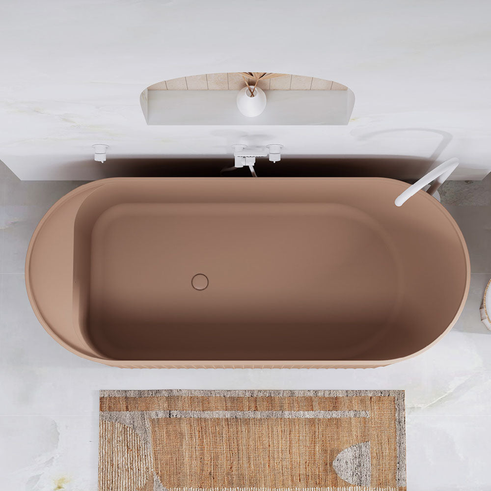 FIENZA MINKA SOLID SURFACE FREESTANDING BATHTUB DUSK 1710MM