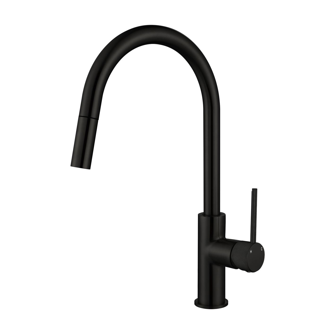 MODERN NATIONAL STAR MINI PULL OUT KITCHEN MIXER WITH KNURLED HANDLE 393MM MATTE BLACK