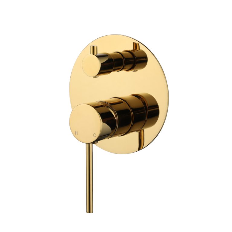 MODERN NATIONAL STAR MINI SHOWER DIVERTER MIXER 130MM POLISHED BRASS