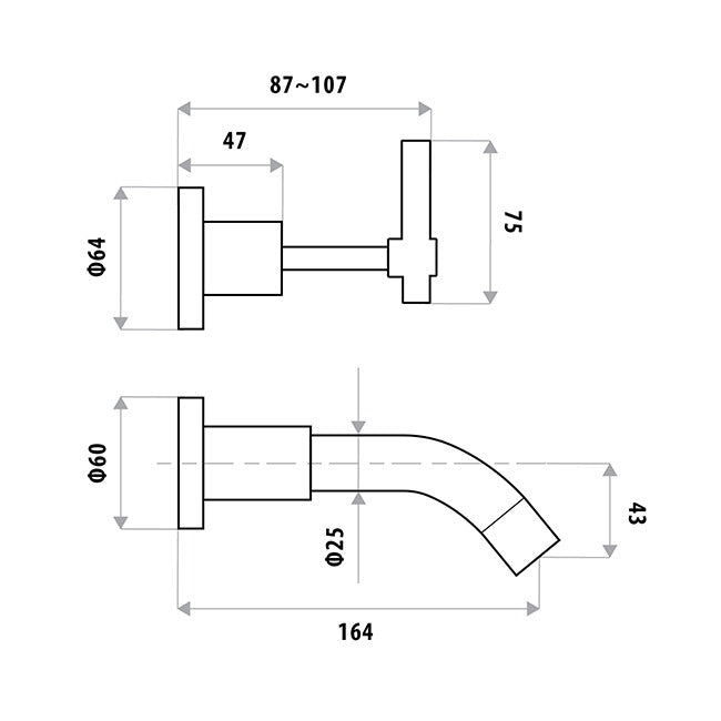 LINKWARE SABINE LEVER BATH SET 165MM CHROME