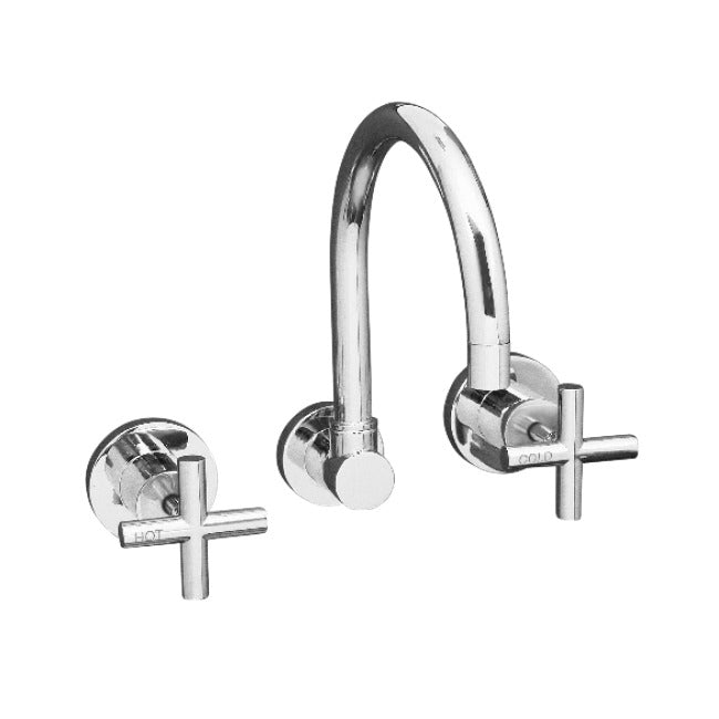 LINKWARE SABINE WALL SINK SET CHROME