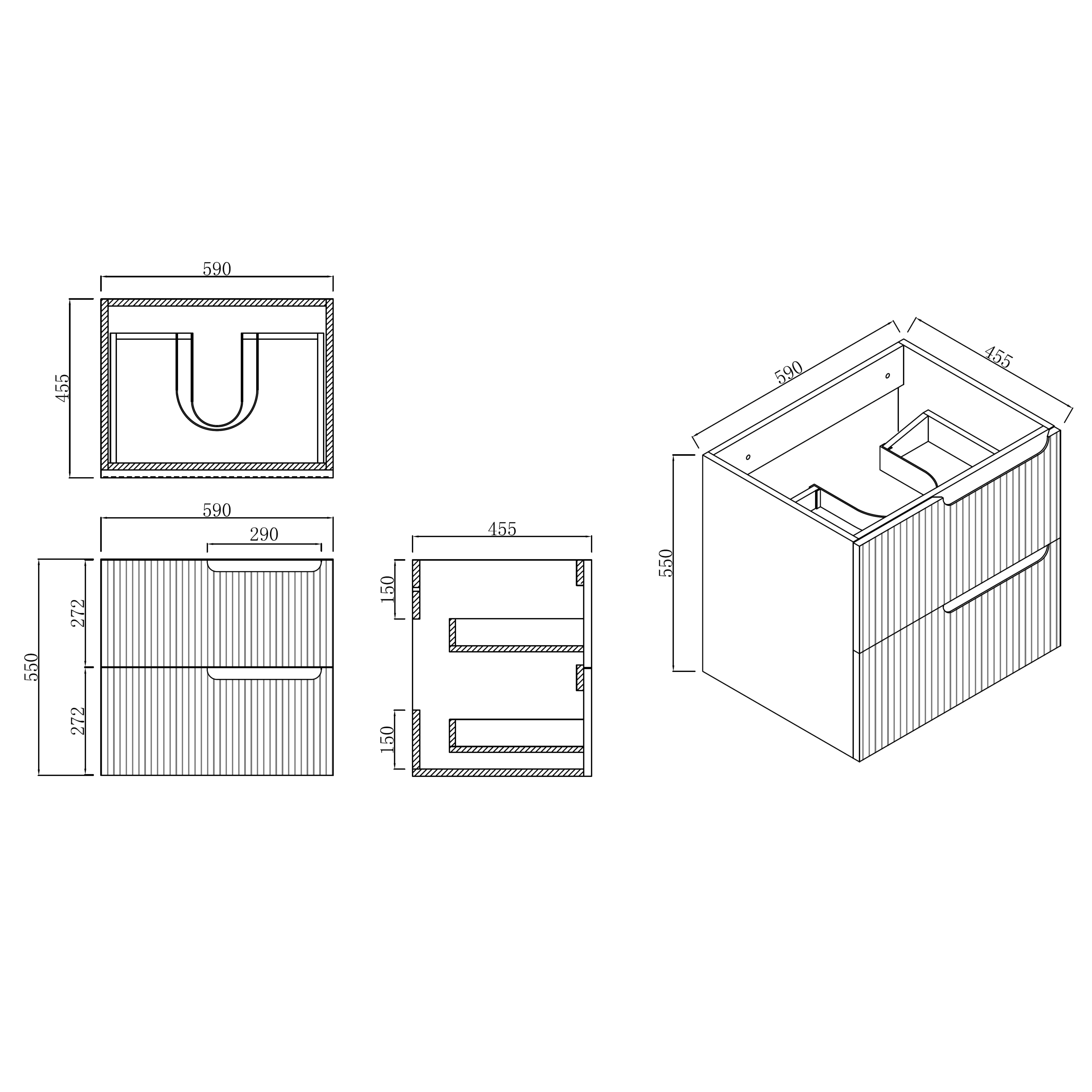 INFINITY SERSI MATTE WHITE 600MM SINGLE BOWL WALL HUNG VANITY