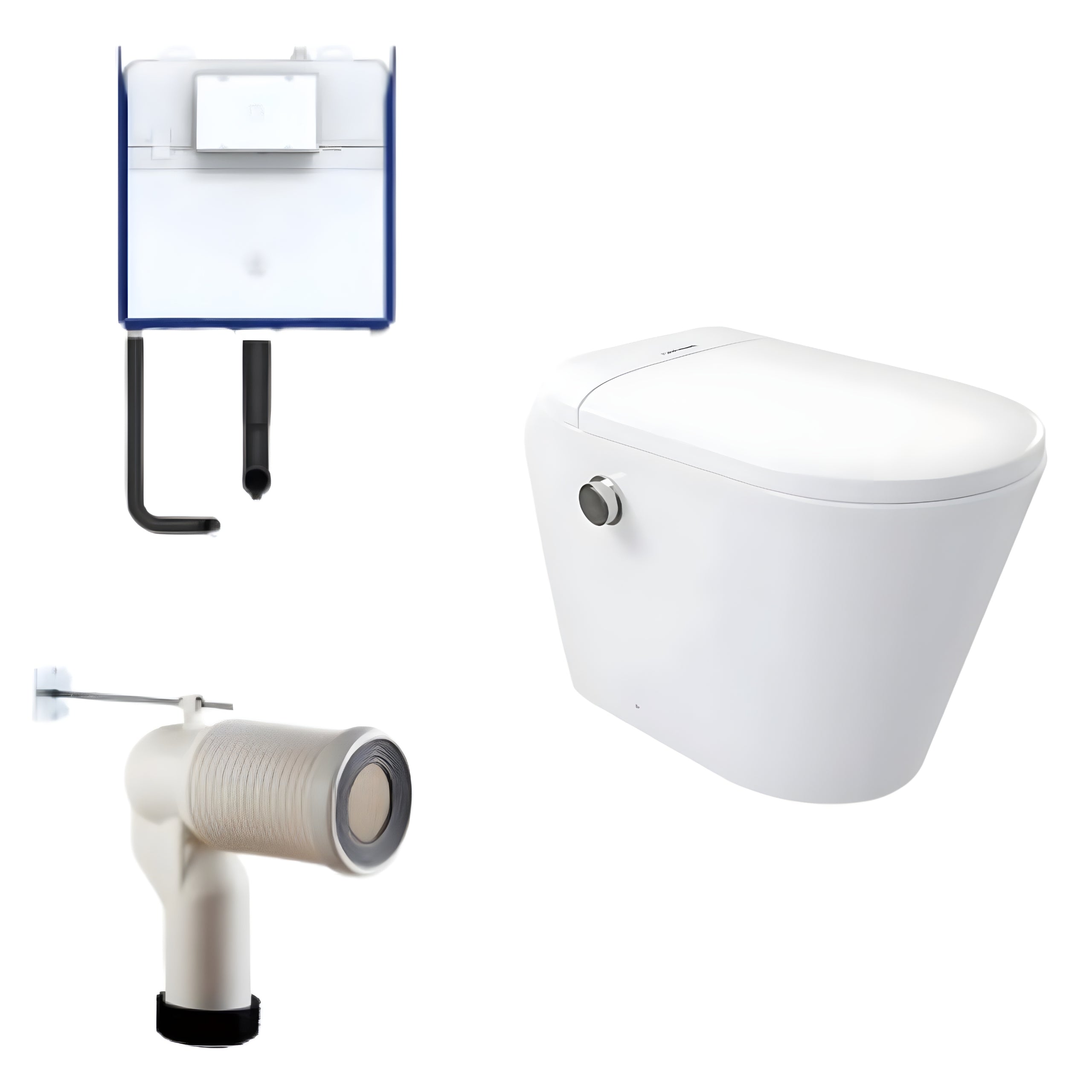 LAFEME AUTOLUX RIMLESS SMART TOILET W/ AUTOFLUSH GLOSS WHITE