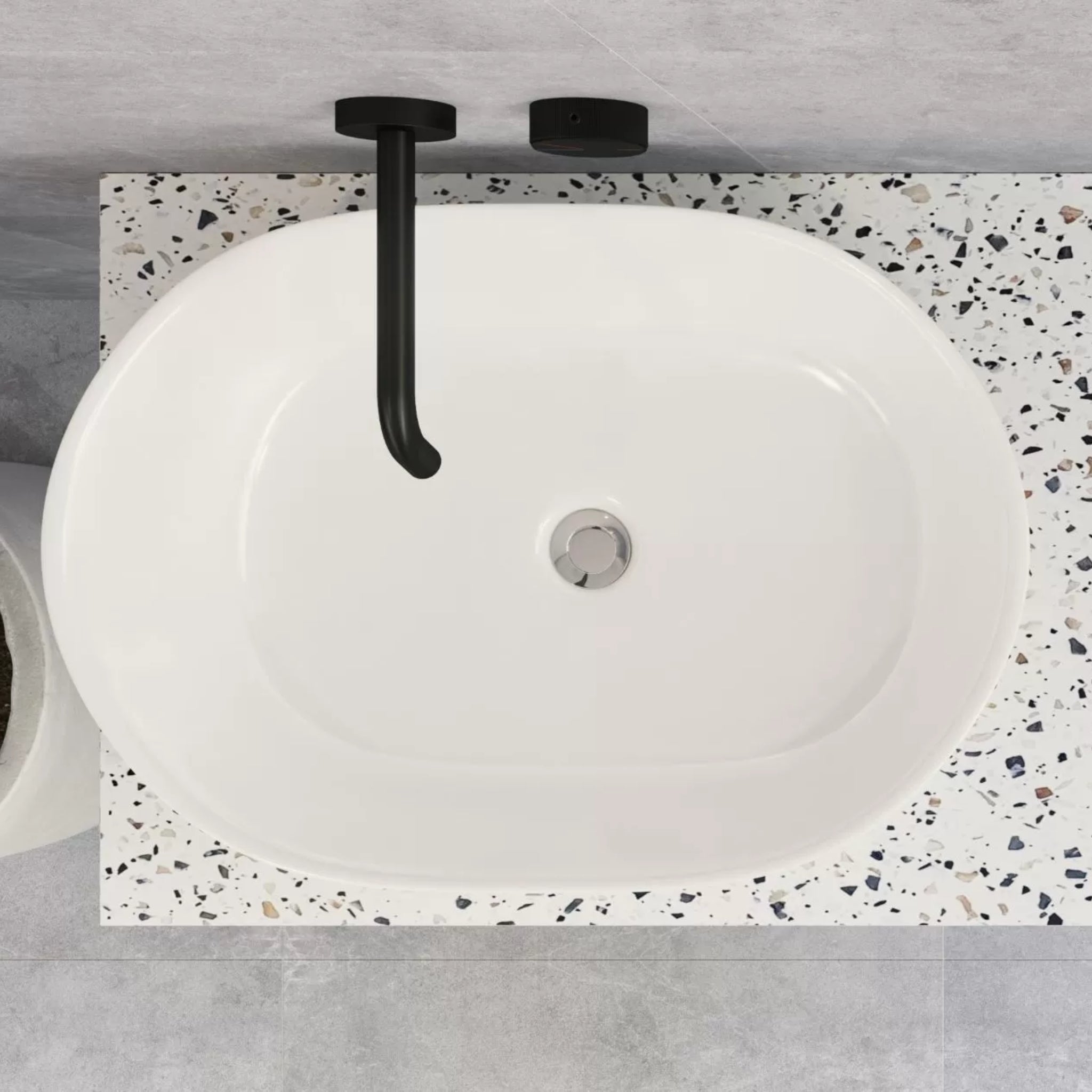 TIMBERLINE BONNIE ABOVE COUNTER BASIN GLOSS WHITE 560MM