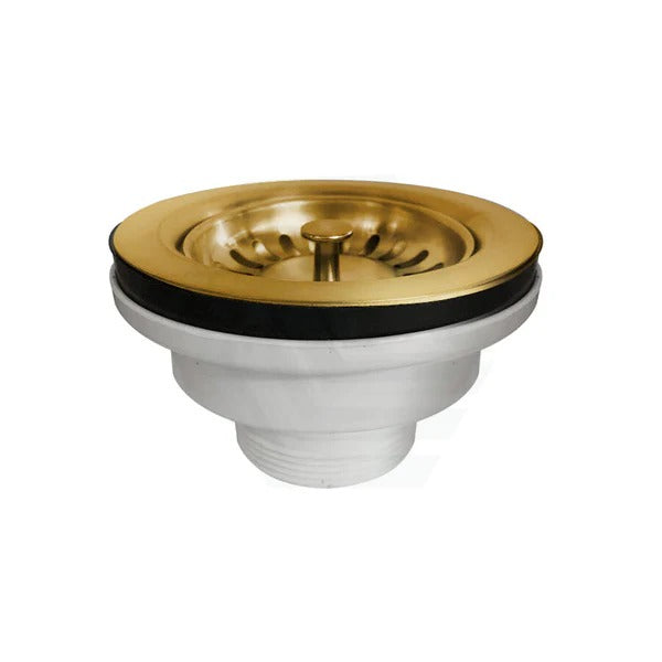 AQUAPERLA NON OVERFLOW KITCHEN SINK WASTE BRUSHED BRASS