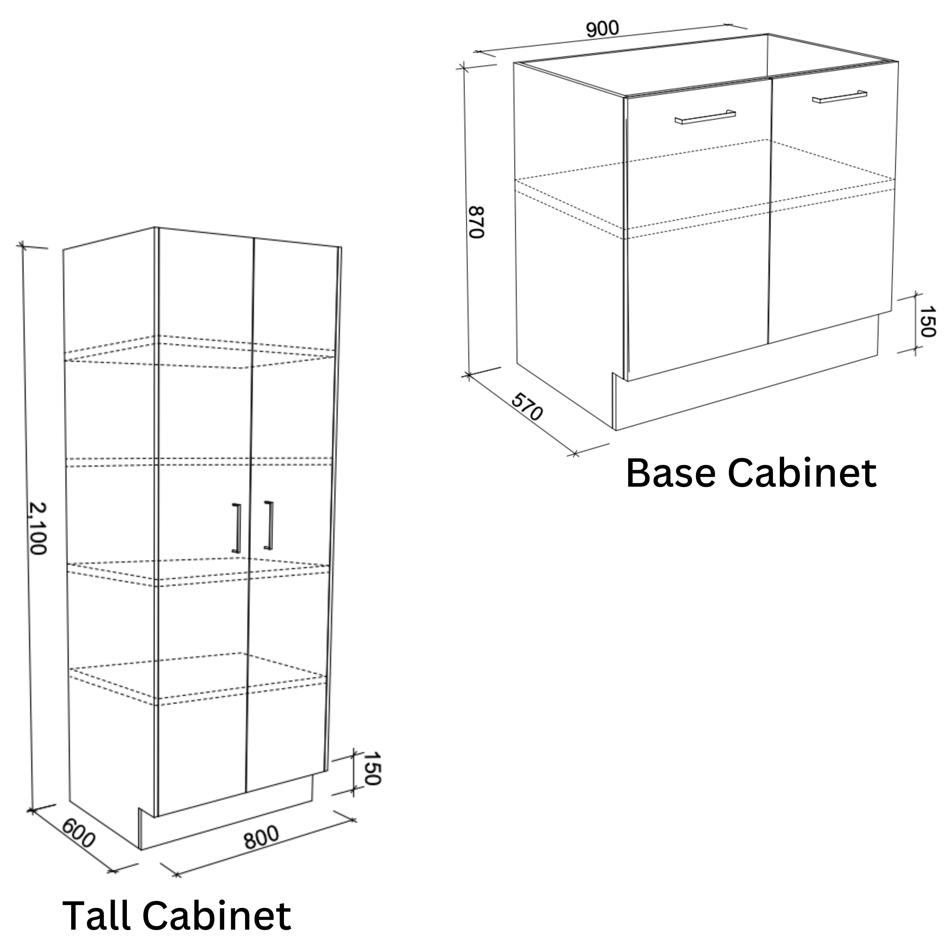 TIMBERLINE CUSTOM 3048MM LAUNDRY AND TALL CABINET PACKAGE