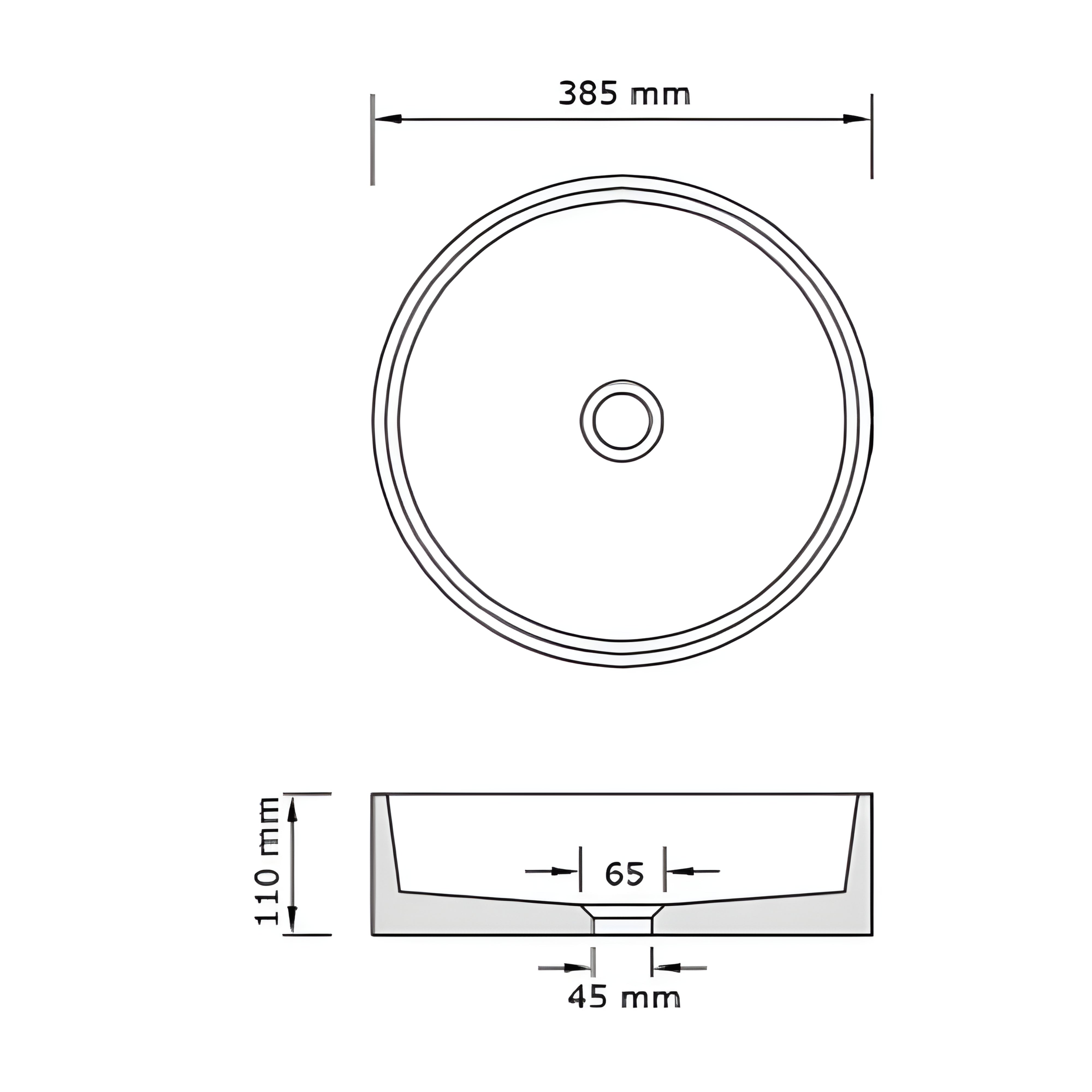 CONCRETE STUDIO WIRLI ABOVE COUNTER BASIN ROUND TERRACOTTA 385MM