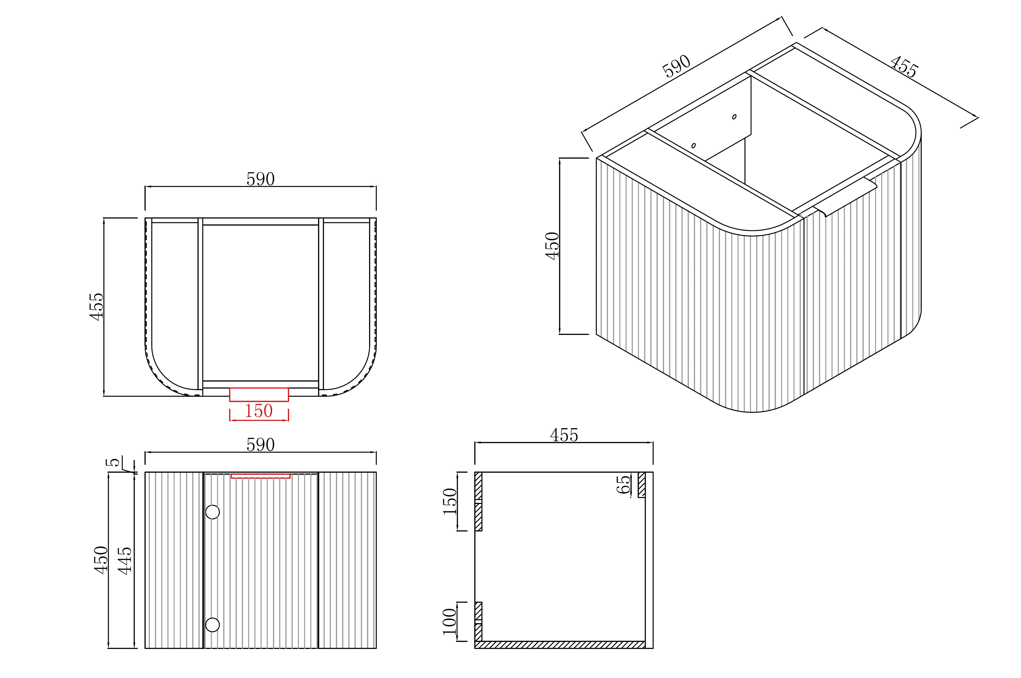 INFINITY RIO MATTE WHITE 600MM CURVE SINGLE BOWL WALL HUNG VANITY