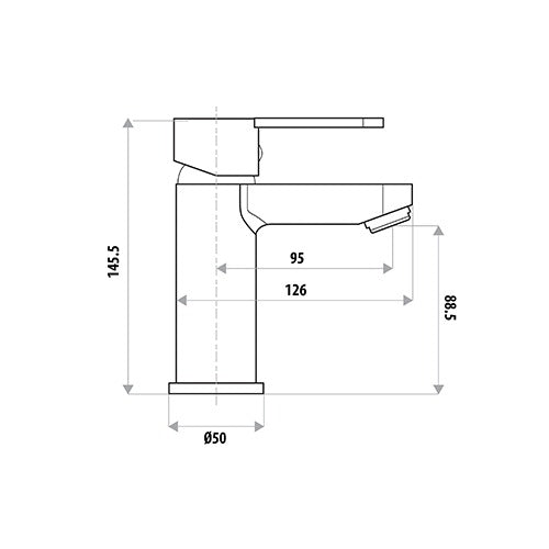 LINKWARE LOUI BASIN MIXER CHROME