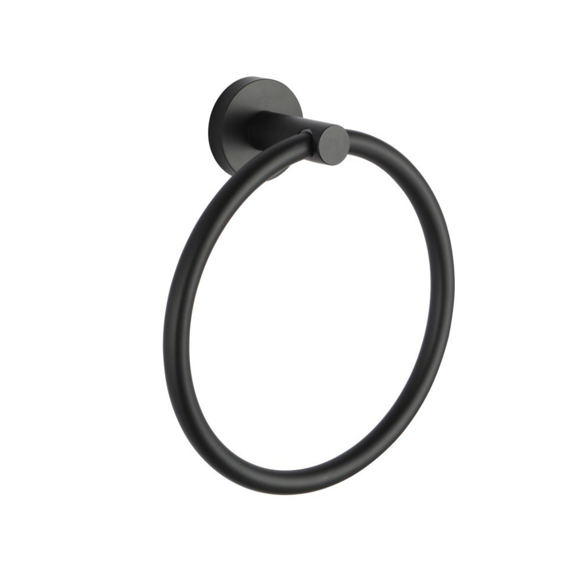 AQUAPERLA LUCID PIN TOWEL RING 188MM BLACK