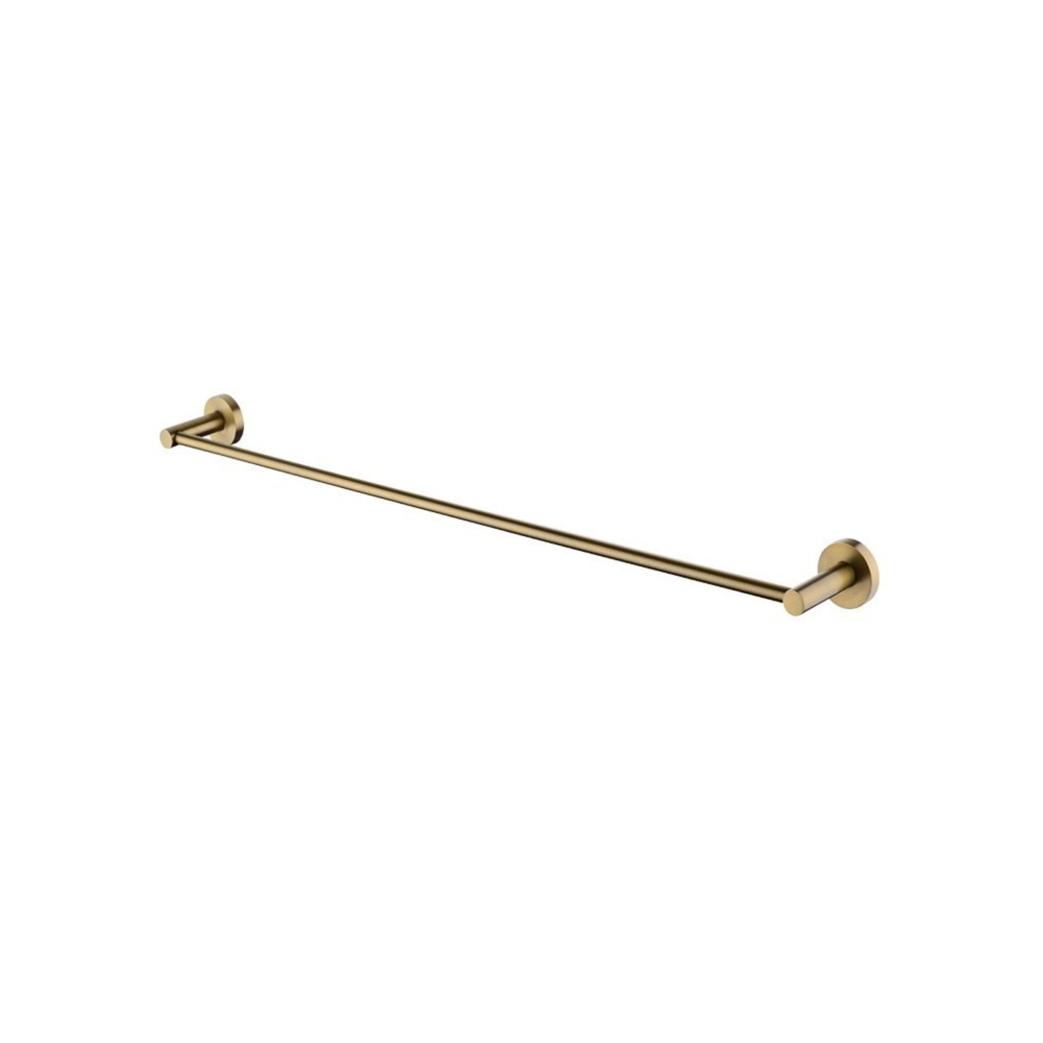 AQUAPERLA LUCID PIN SINGLE TOWEL RAIL 800MM BRUSHED BRASS