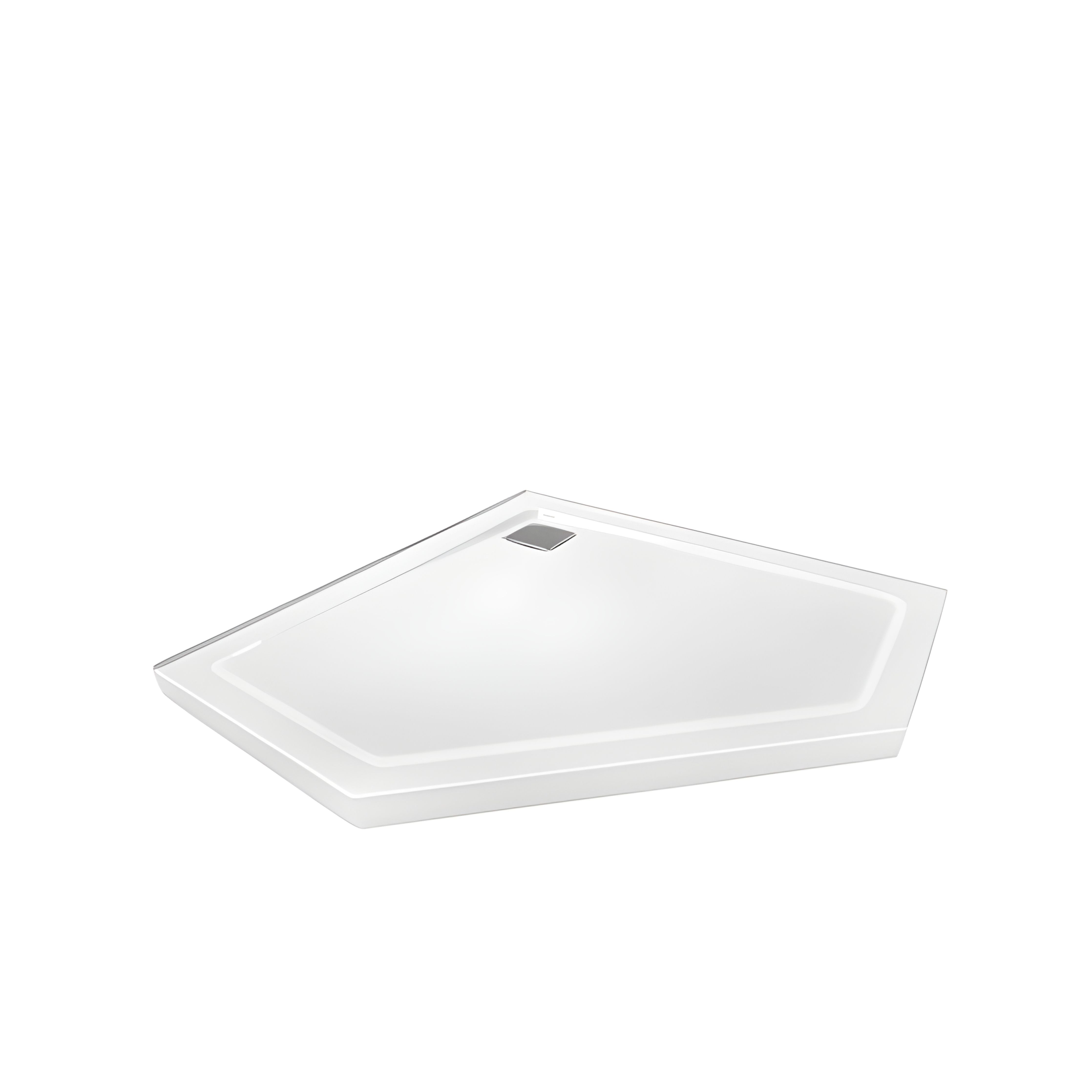 DECINA LUNA ANGLED SHOWER BASE 1000MM GLOSS WHITE