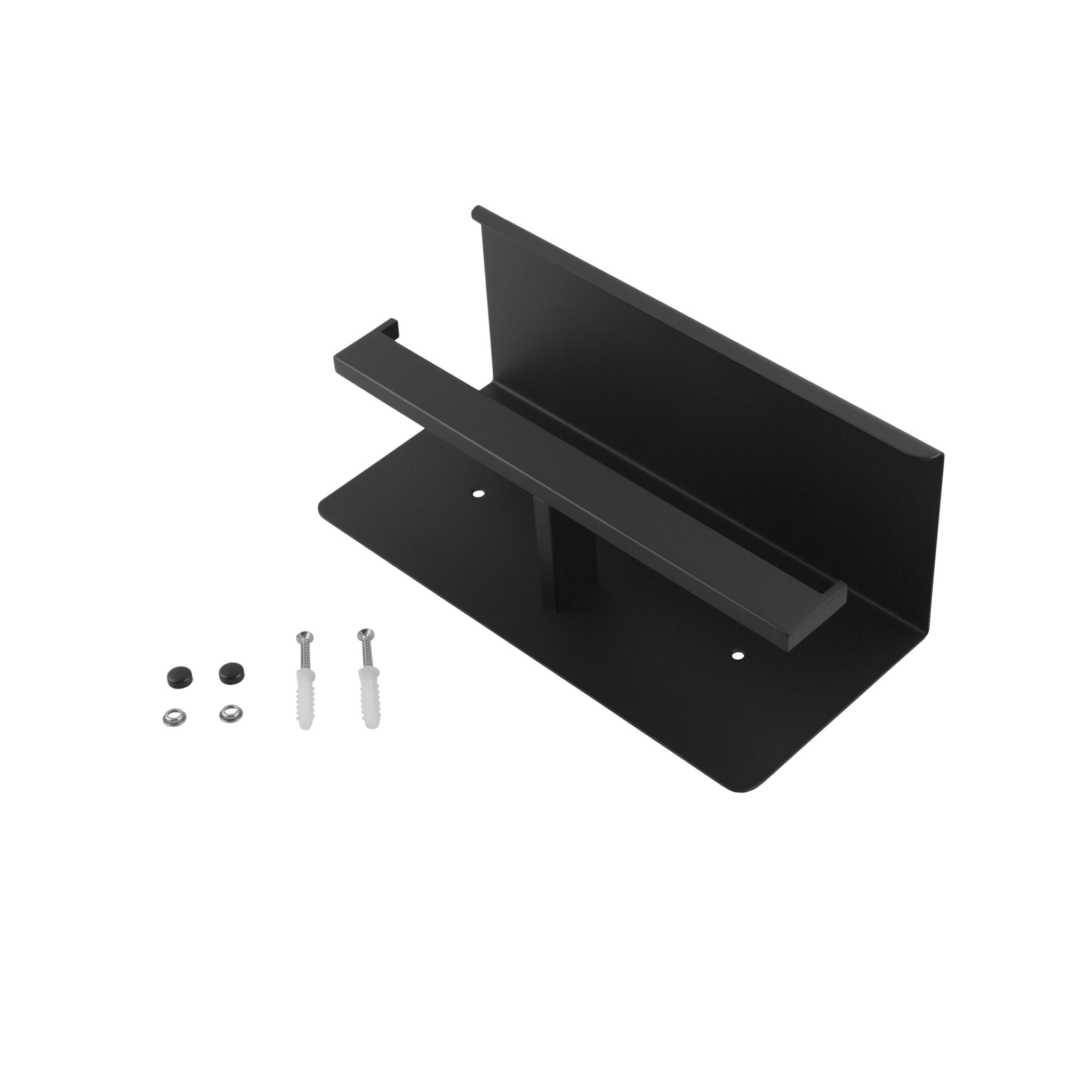 AQUAPERLA IVANO TOILET PAPER HOLDER 250MM BLACK