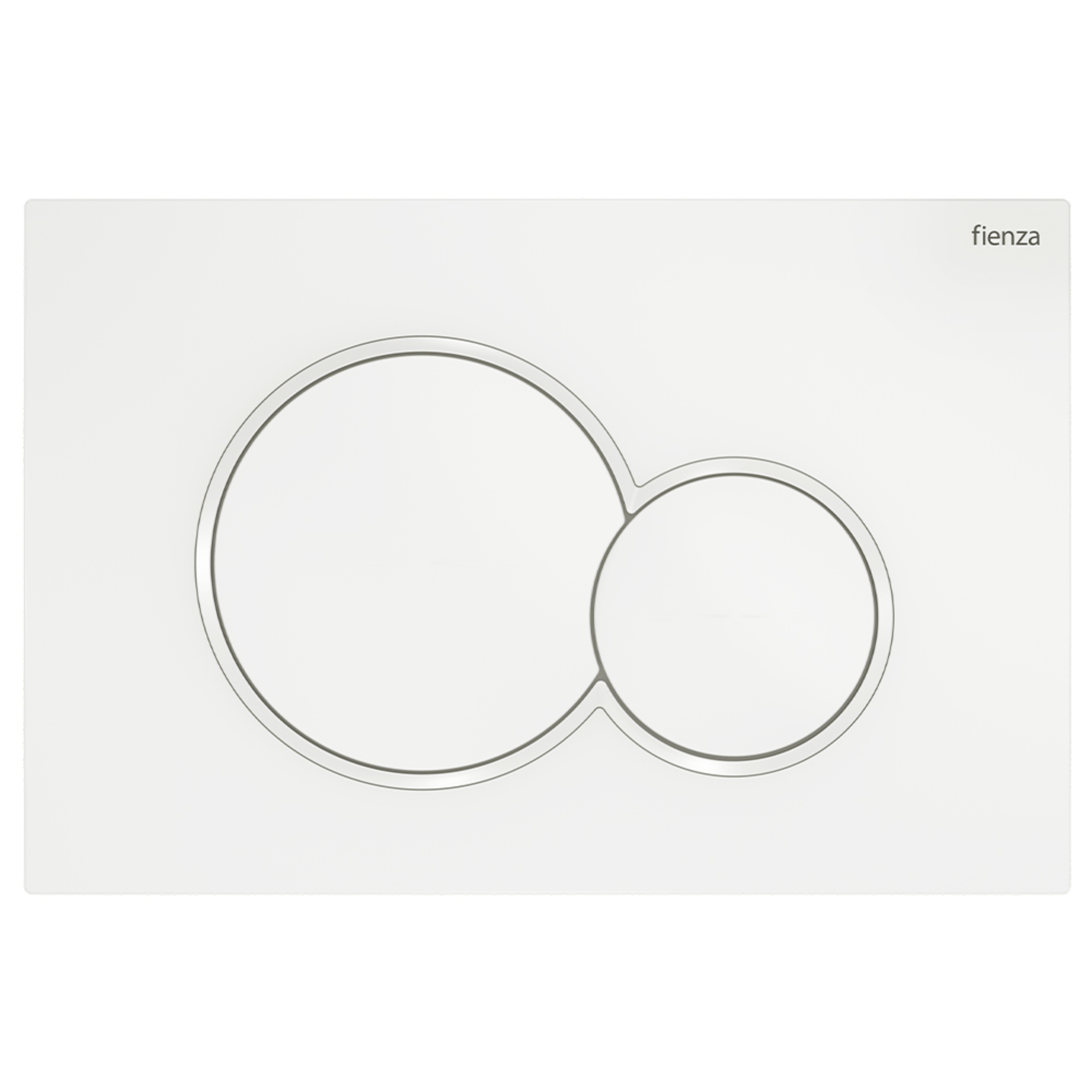 FIENZA SIGMA ROUND BUTTON FLUSH PLATE 246MM MATTE WHITE