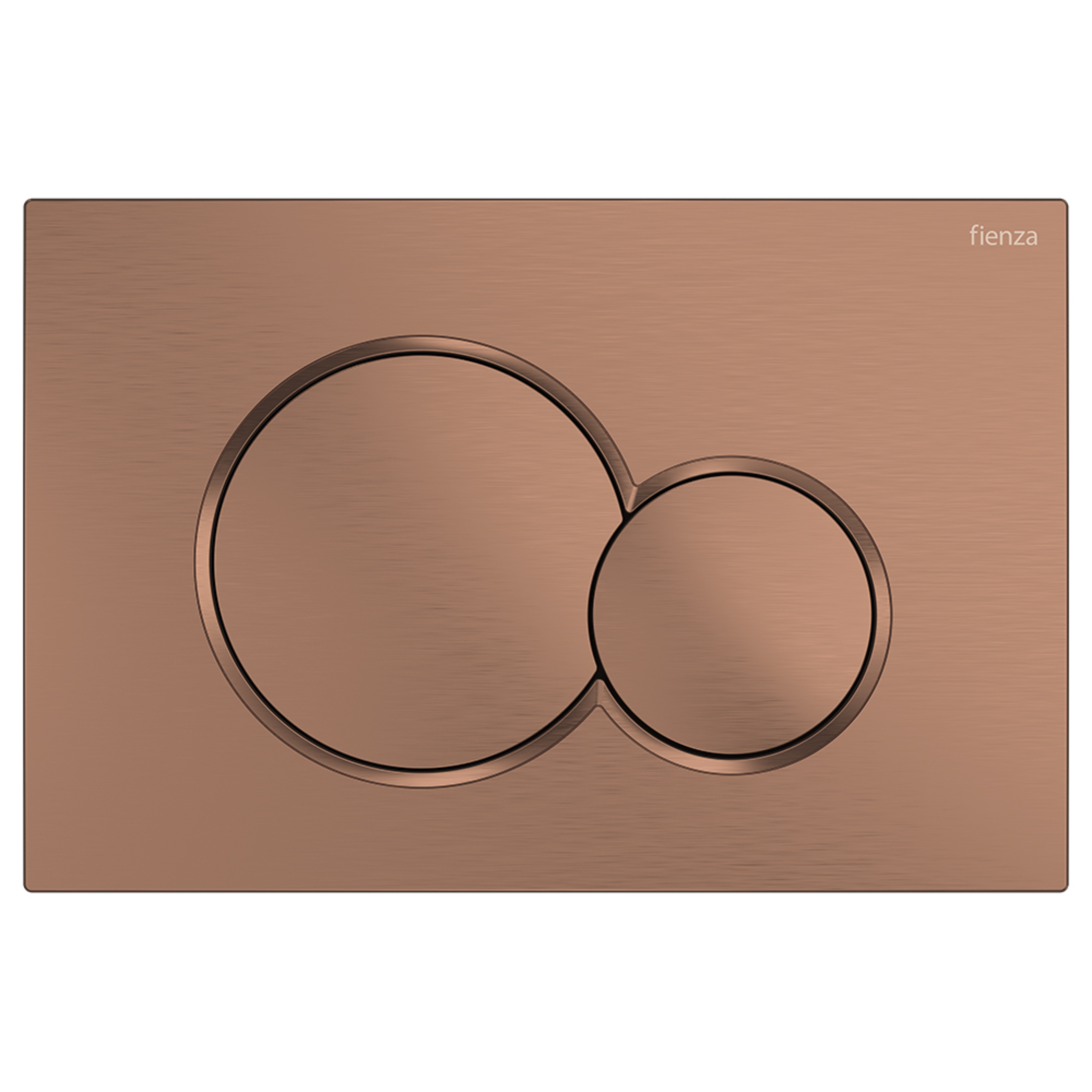 FIENZA SIGMA ROUND BUTTON FLUSH PLATE 246MM BRUSHED COPPER