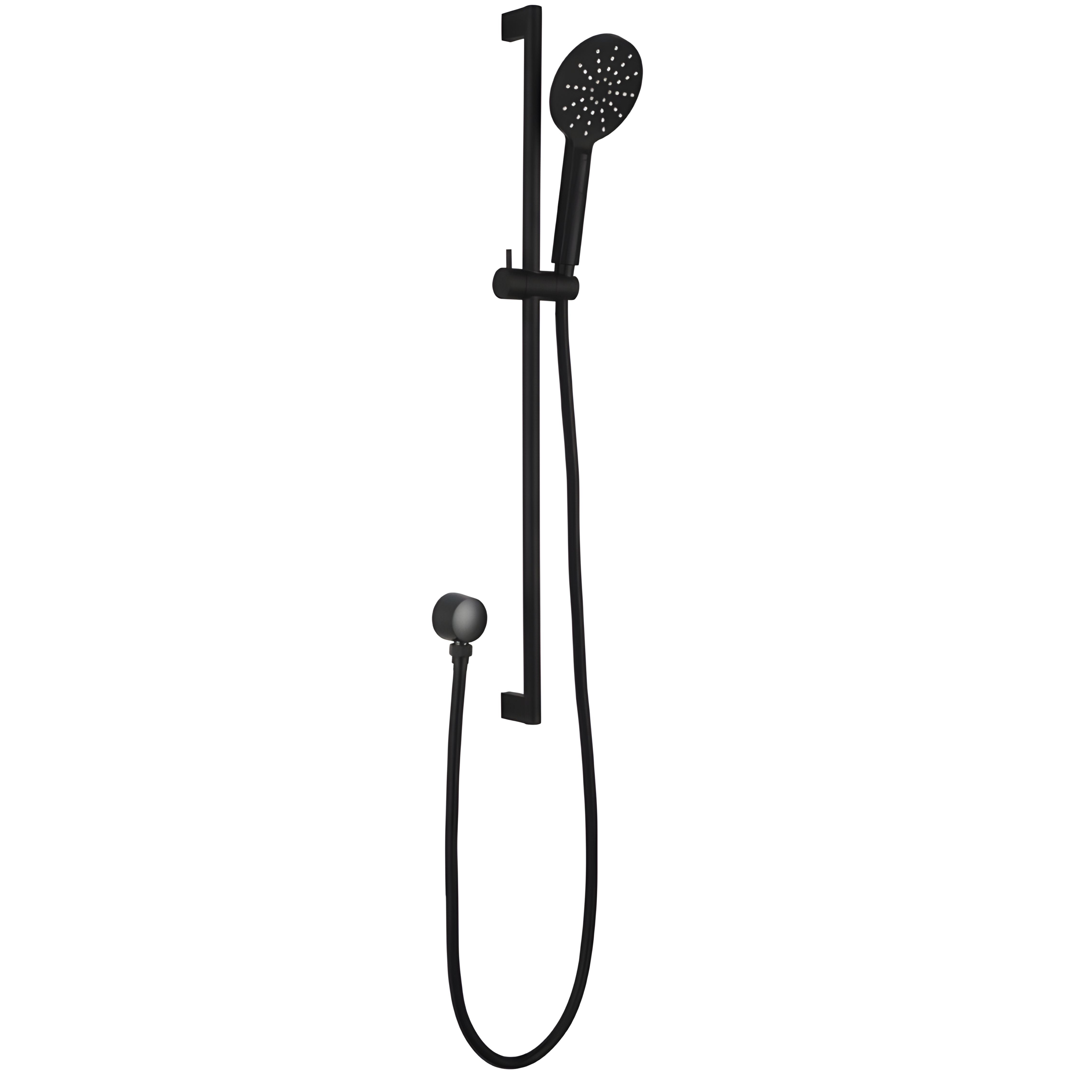 IKON CORA ROUND SLIDING SHOWER SET MATTE BLACK