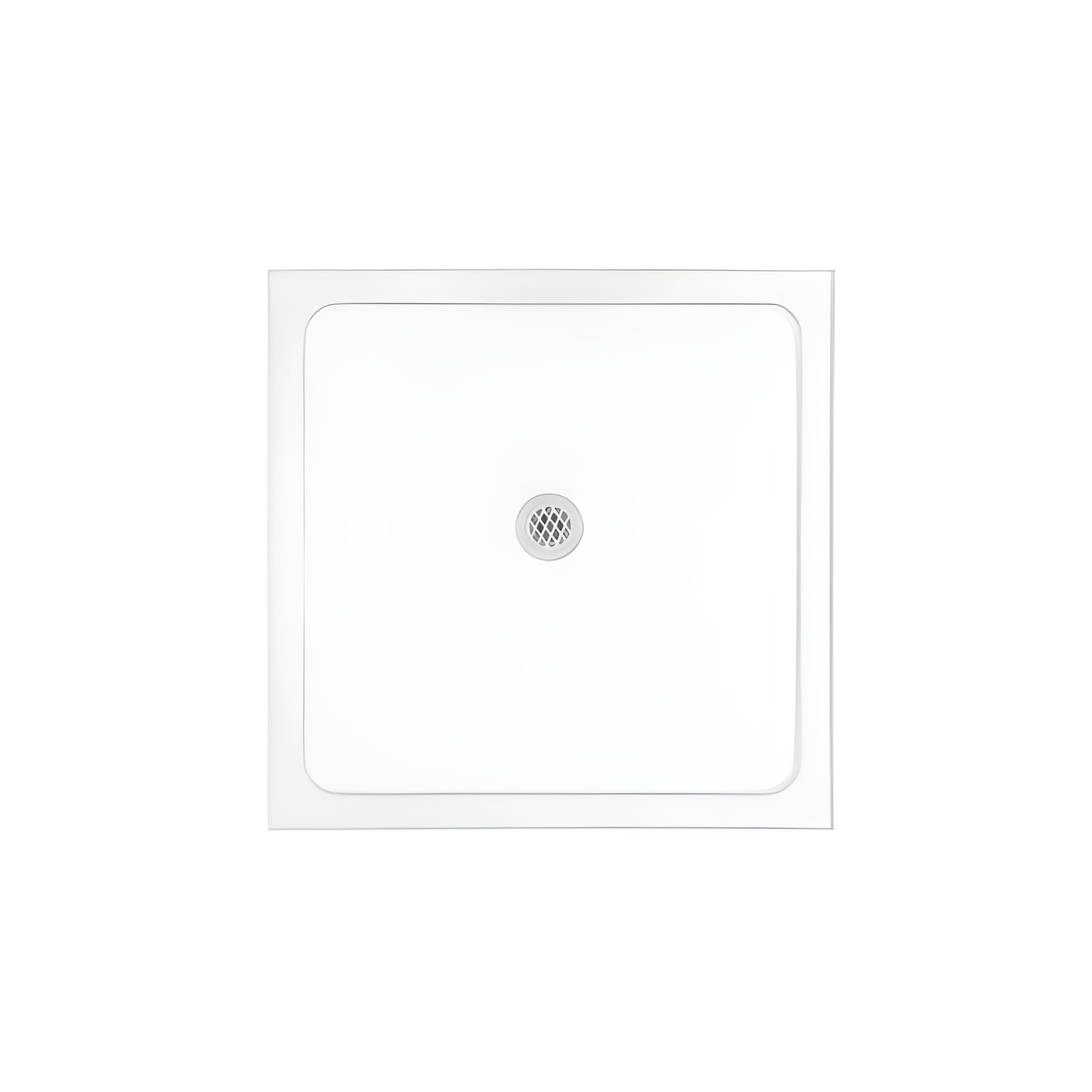 DECINA PRELUDE CENTRE OUTLET SHOWER BASE GLOSS WHITE (AVAILABLE IN 895MM AND 1000MM)