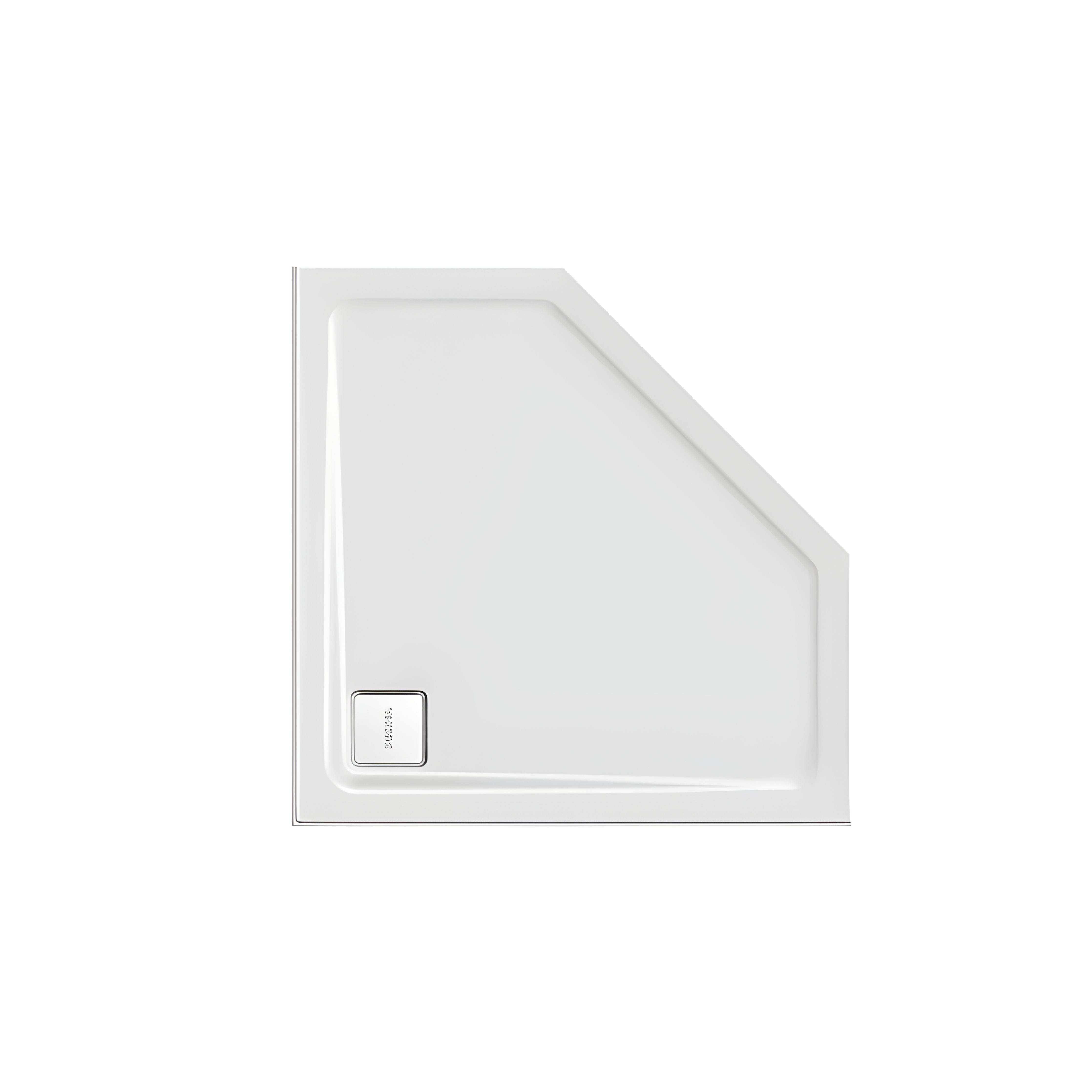 DECINA LUNA ANGLED SHOWER BASE 1000MM GLOSS WHITE