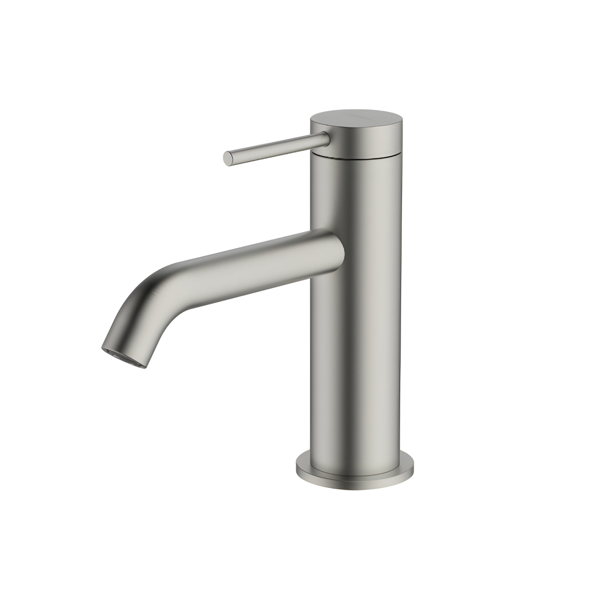 OLIVERI VENICE CURVED BASIN MIXER 153MM BRUSHED NICKEL