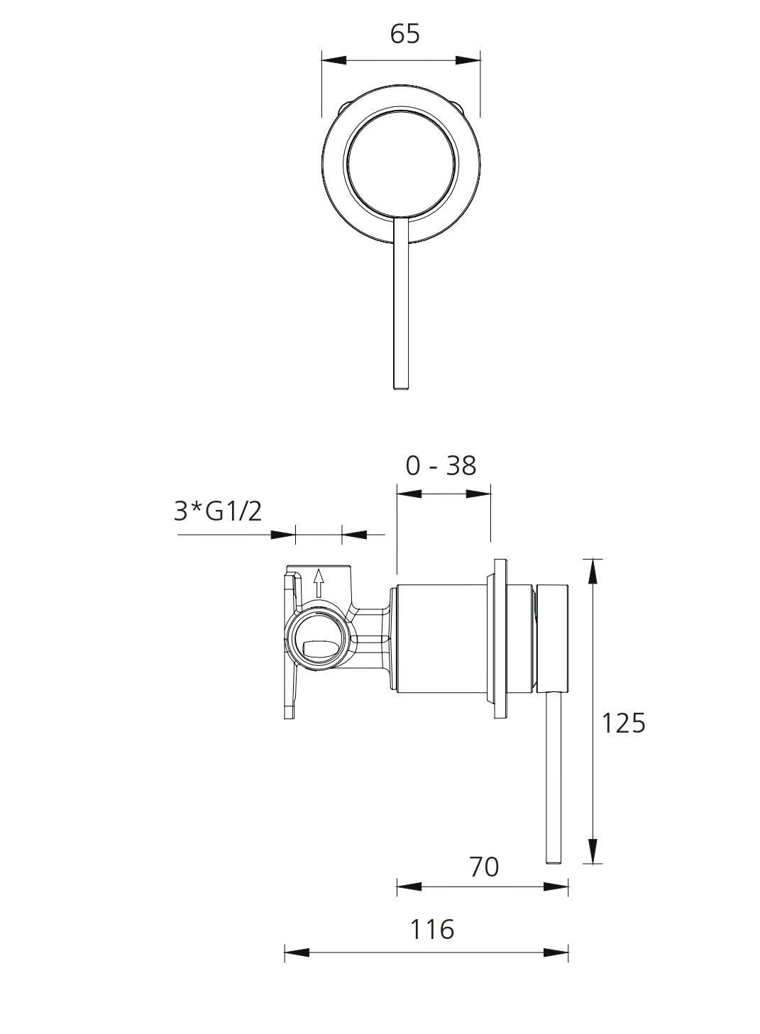 OLIVERI VENICE WALL MIXER 125MM BRUSHED NICKEL