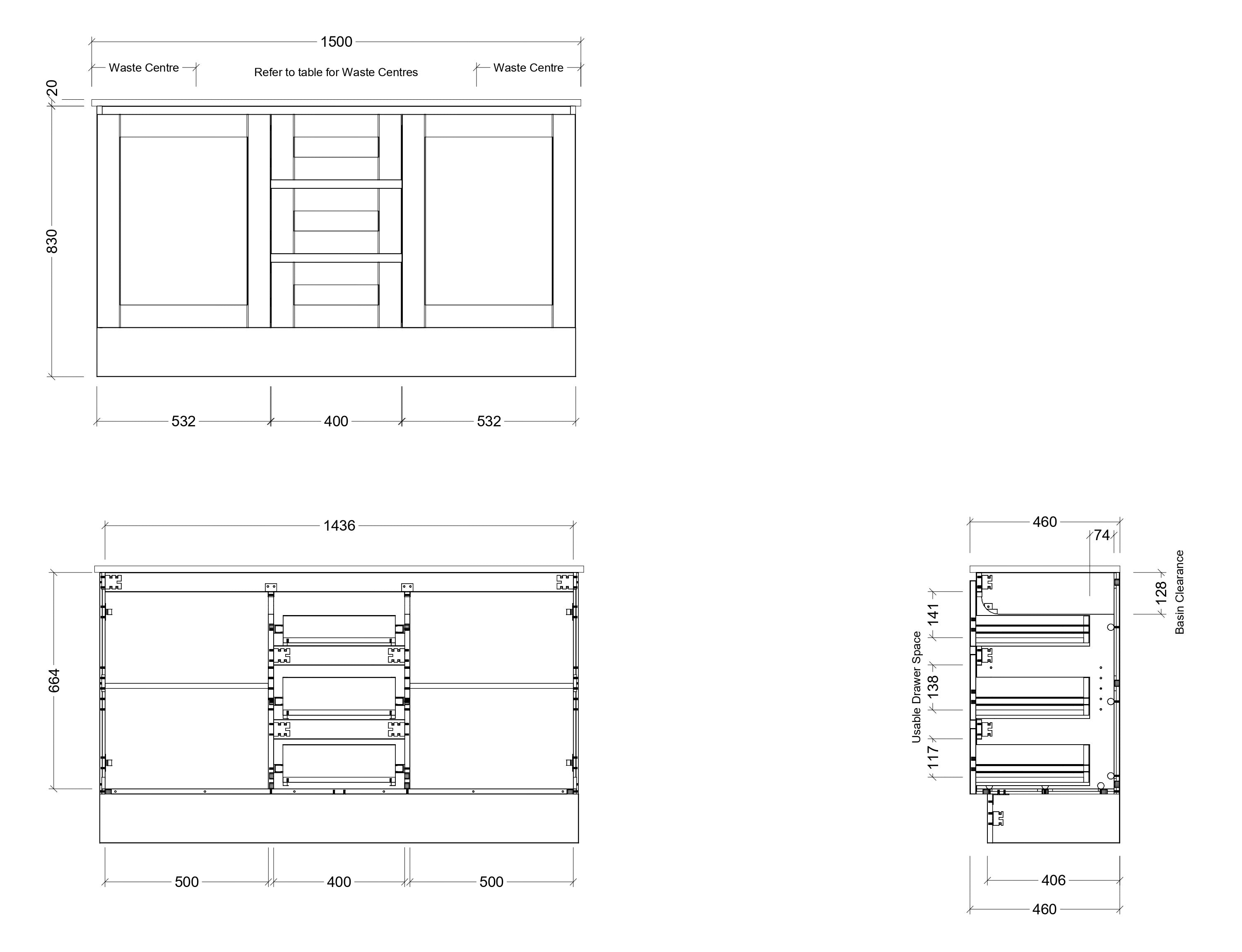 TIMBERLINE VICTORIA CUSTOM FLOOR STANDING VANITY (ALL SIZING)