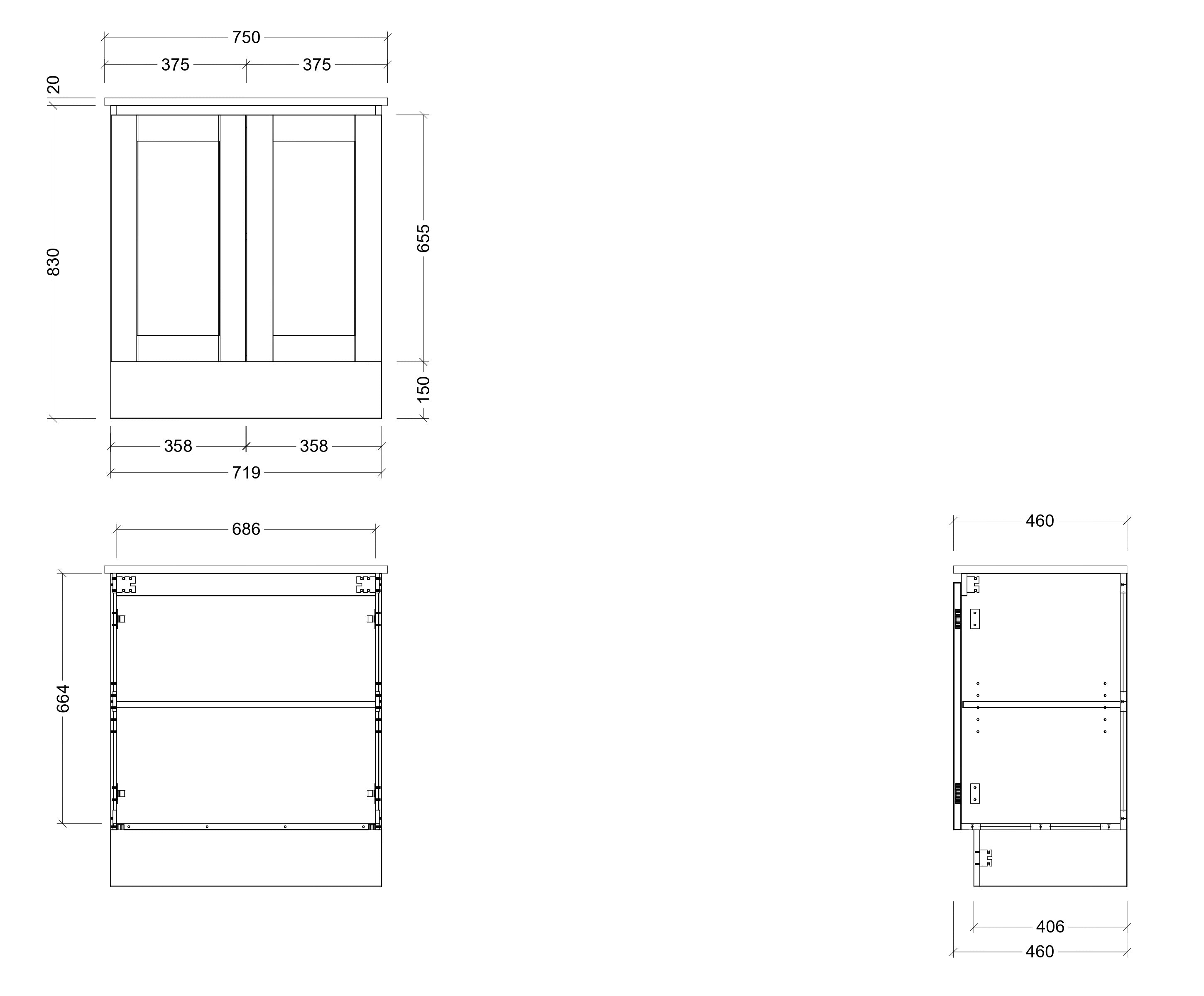 TIMBERLINE VICTORIA CUSTOM FLOOR STANDING VANITY (ALL SIZING)